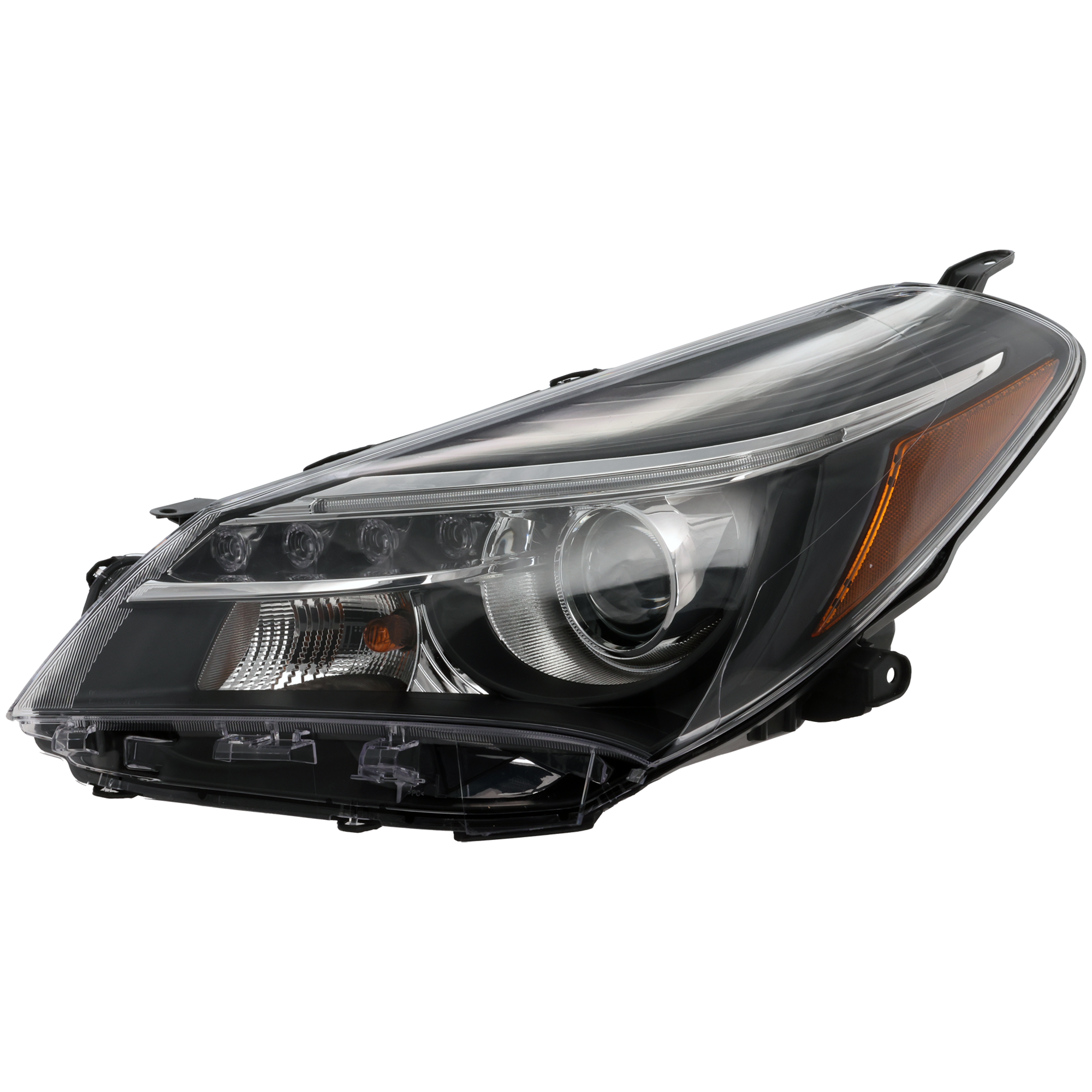 AM YARIS 15-17 HEAD LAMP LH Assembly Projector Type w LED DRL SE Model SKU REPTY100138 OEM 811700DA80 PFM