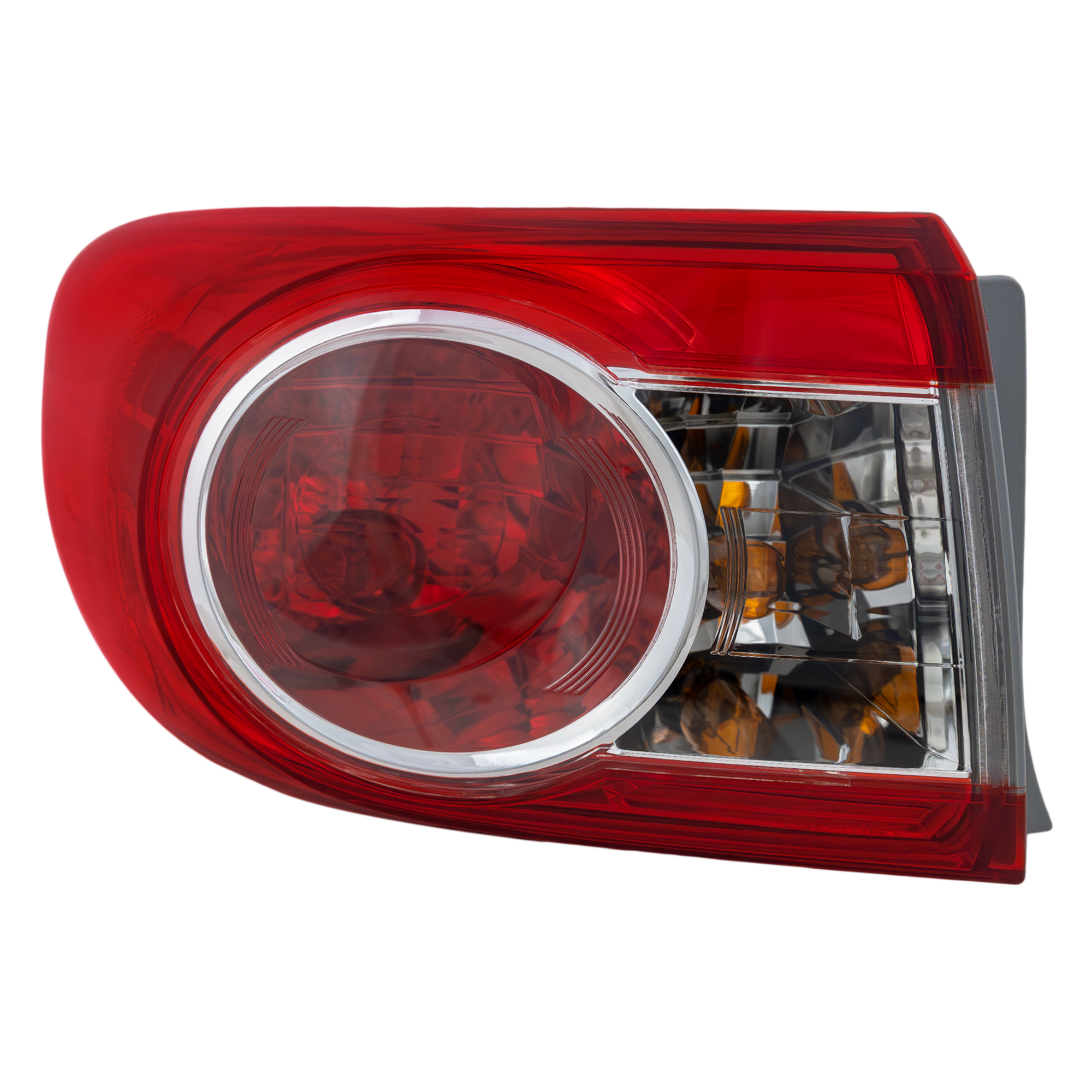 AM COROLLA 11-13 TAIL LAMP LH Outer Assembly North America Built Vehicle CAPA SKU REPTY730104Q Partslink TO2804111C OEM 8156002580