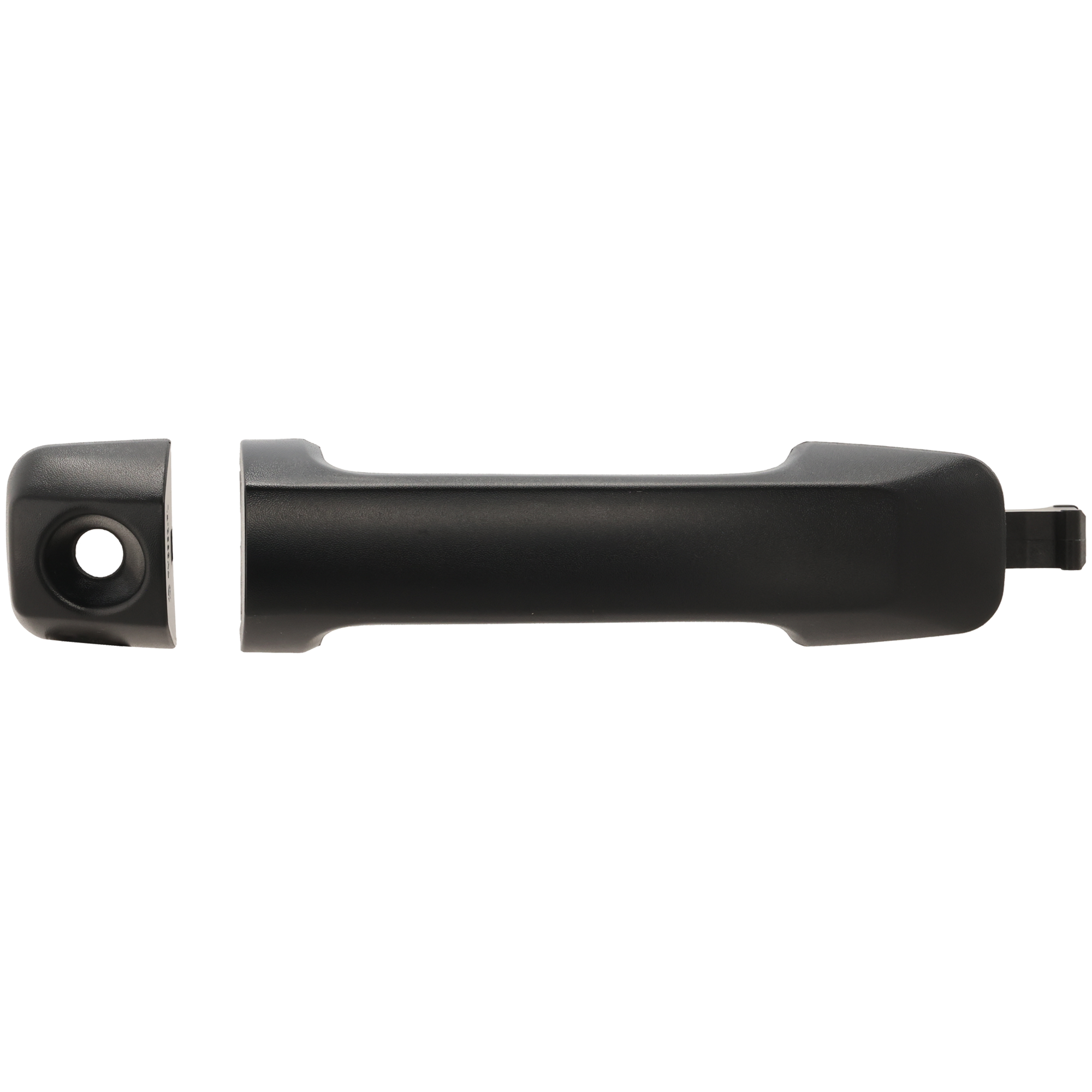 AM FJ CRUISER 07-14 FRONT EXTERIOR DOOR HANDLE LH Textured Black w Cover w Keyhole SKU REPTYA462138 OEM 6921035170B1-6921035040B1