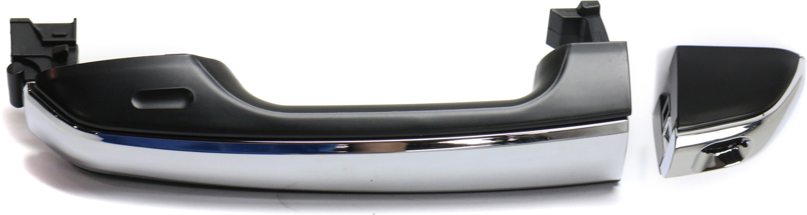 AM LAND CRUISER 09-20 GX460-10-21 FRONT EXTERIOR DOOR HANDLE LH Prmd Blk w Chr Insrt w Keyhole w o Snsr SKU REPTYA462146 OEM 6921735050-6921035180B0