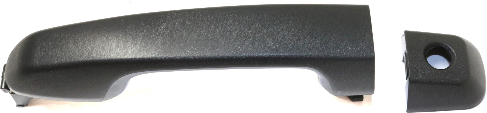 AM 4RUNNER 10-20 FRONT EXTERIOR DOOR HANDLE LH Txtd Blk Plas w Keyhole w o Snsr SKU REPTYA462150 OEM 6921760170-6921160080