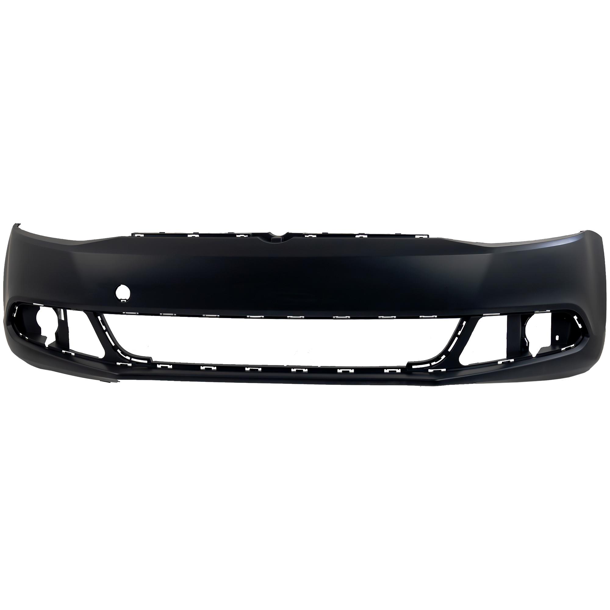 AM JETTA 11-14 FRONT BUMPER COVER Prmd w o HLW and IPAS Holes Exc. GLI Model Sedan CAPA SKU REPV010337PQ Partslink VW1000190C OEM 5C6807217DGRU