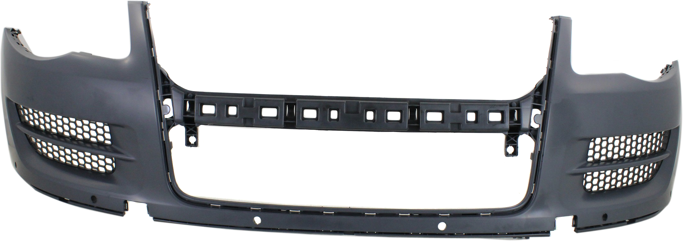 AM TOUAREG 08-10 FRONT BUMPER COVER Primed w o Headlight Washer Holes w Parking Aid Snsr Holes SKU REPV010346P Partslink VW1000171 OEM 7L6807217ARGRU