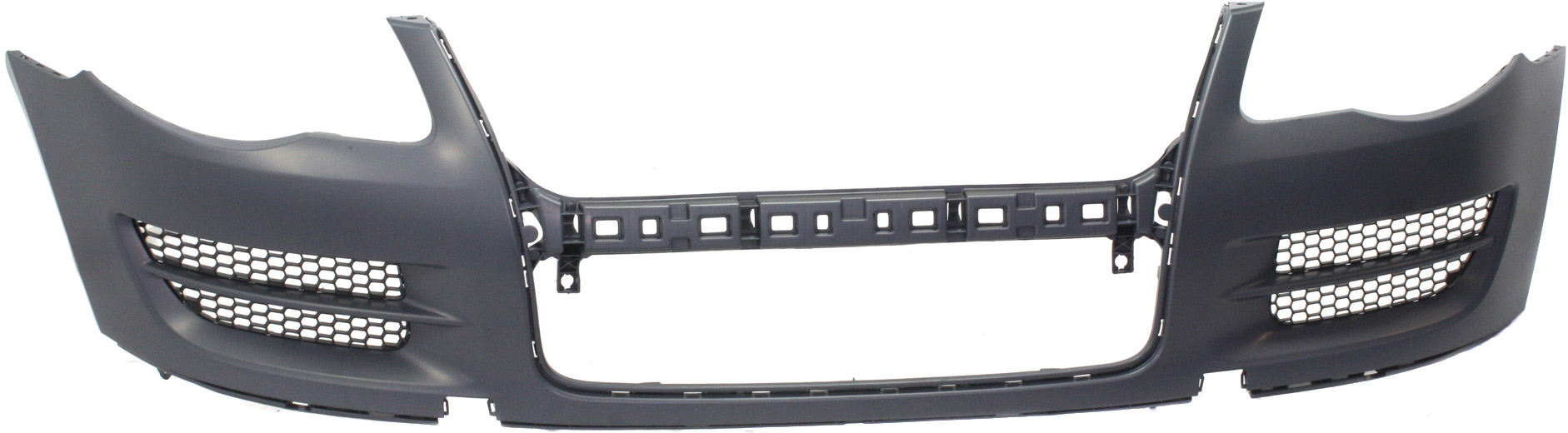 AM TOUAREG 08-10 FRONT BUMPER COVER Primed w o Headlight Washer and Parking Aid Snsr Holes SKU REPV010349P Partslink VW1000172 OEM 7L6807217APGRU