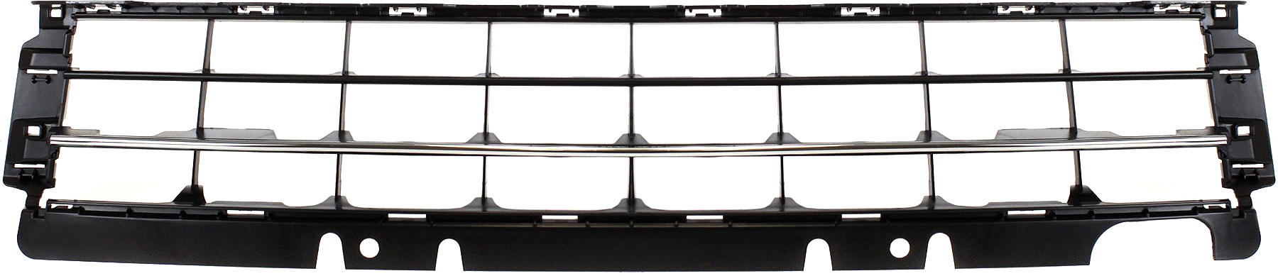 AM BEETLE 12-16 FRONT BUMPER GRILLE Center Black w Chrome Molding Convertible Hatchback From 6-11 SKU REPV015306 Partslink VW1036127 OEM 5C5853671N2ZZ