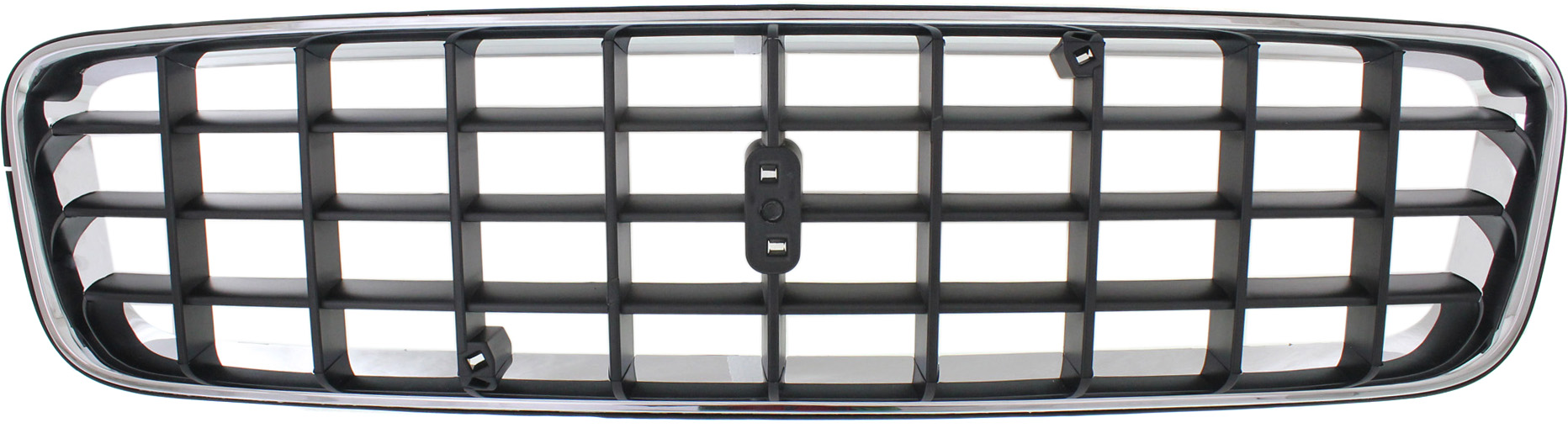 AM XC90-03-06 GRILLE Chrome Shell Painted Dark Gray Insert Exc. V8 Models w o Executive Pkg SKU REPV070103 Partslink VO1200119 OEM 86206414