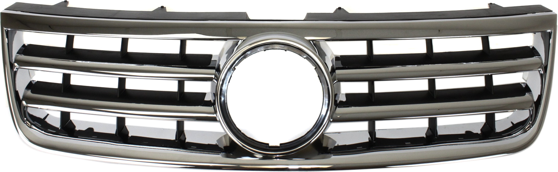 AM TOUAREG 04-07 GRILLE Chrome Shell Textured Black Insert SKU REPV070118 Partslink VW1200143 OEM 7L6853651CB41