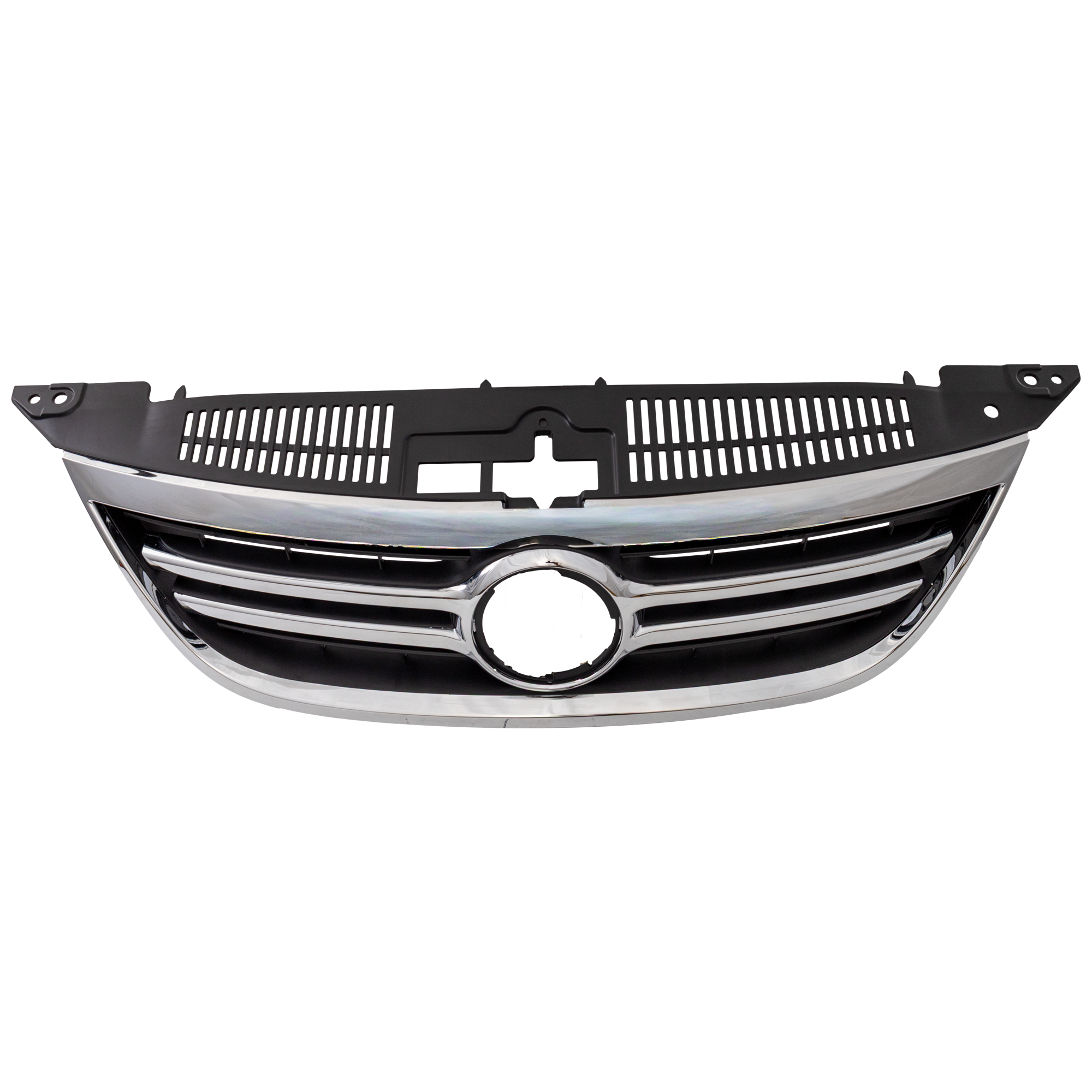 AM TIGUAN 09-11 GRILLE Chrome Shell Painted Black Insert SKU REPV070119 Partslink VW1200152 OEM 5N0853651C2ZZ