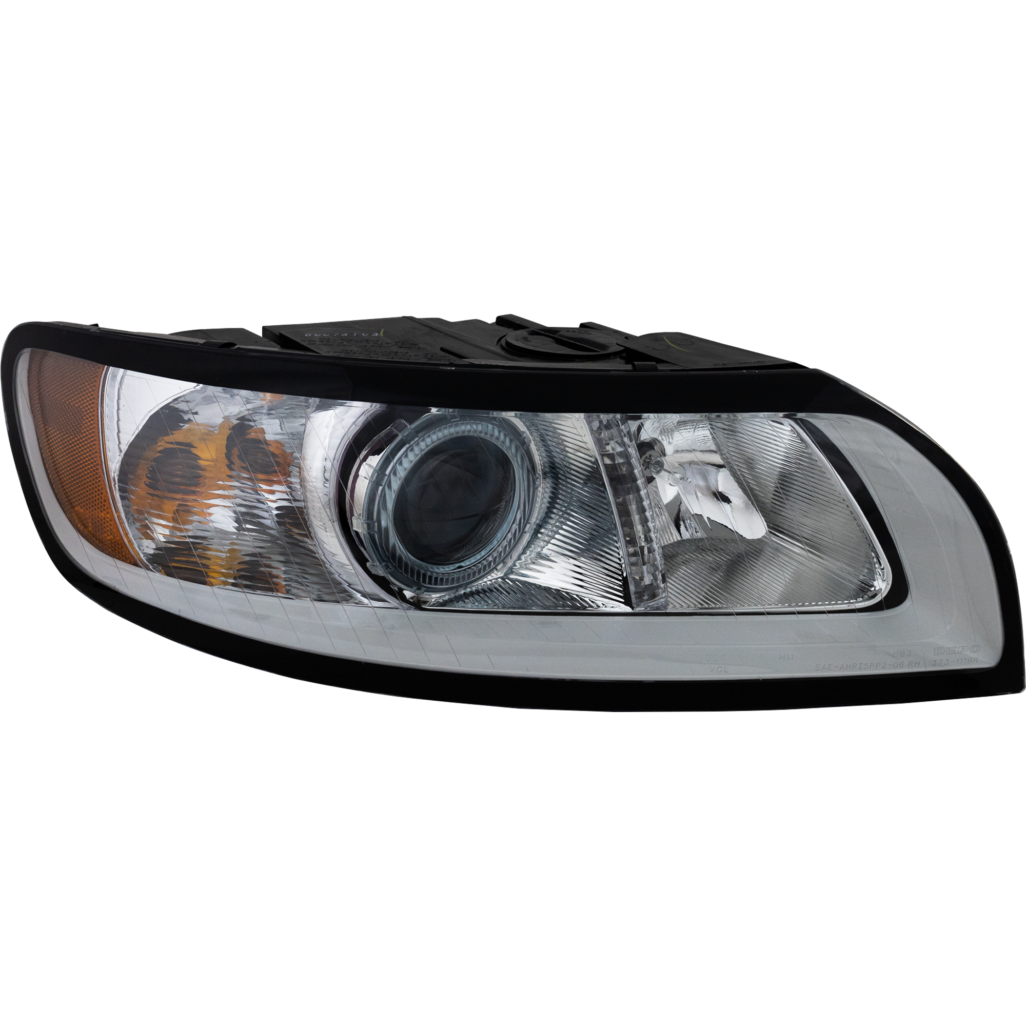 AM S40 V50-08-11 HEAD LAMP RH Assembly Halogen SKU REPV100111 Partslink VO2503125 OEM 312657075