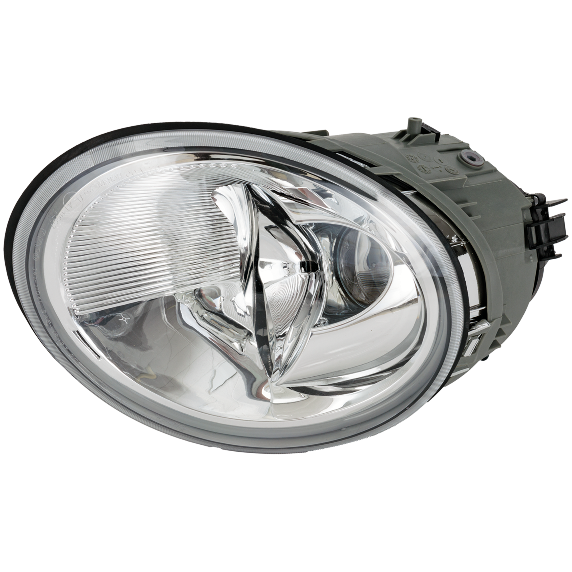 AM BEETLE 98-05 HEAD LAMP LH Lens and housing Halogen w o Turbo S Model SKU REPV100322 Partslink VW2502106 OEM 1C0941029K