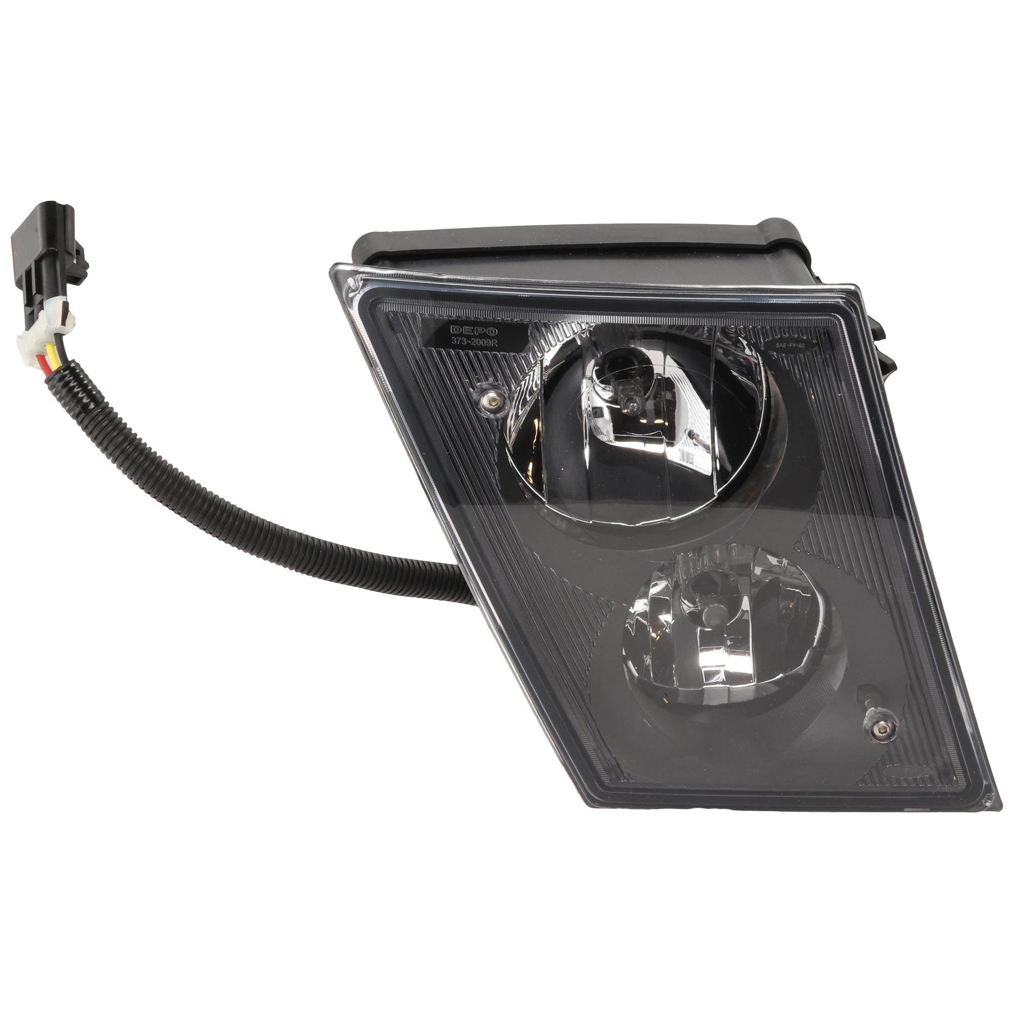 AM VOLVO HD VNL 03-11 FRONT FOG LAMP RH Assembly w Daytime Running Light and Non Protuding Lens SKU REPV107533 HD Partslink VO2593119 OEM 20737497