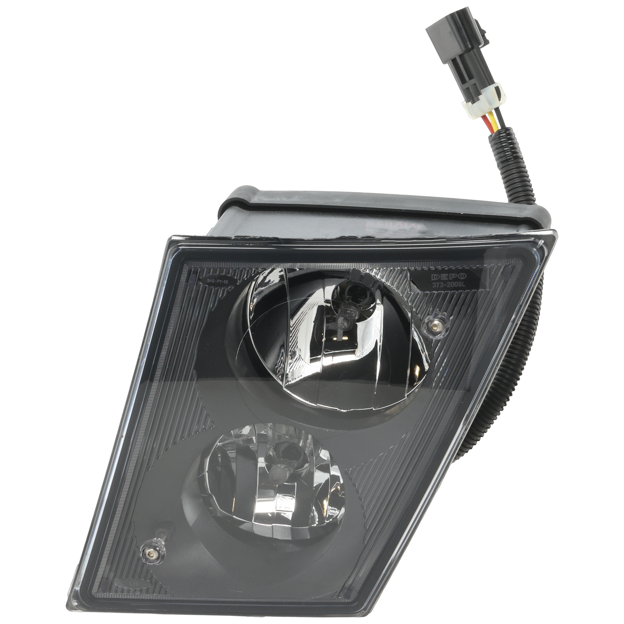 AM VOLVO HD VNL 03-11 FRONT FOG LAMP LH Assembly w Daytime Running Light and Non Protuding Lens SKU REPV107534 HD Partslink VO2592119 OEM 20737496