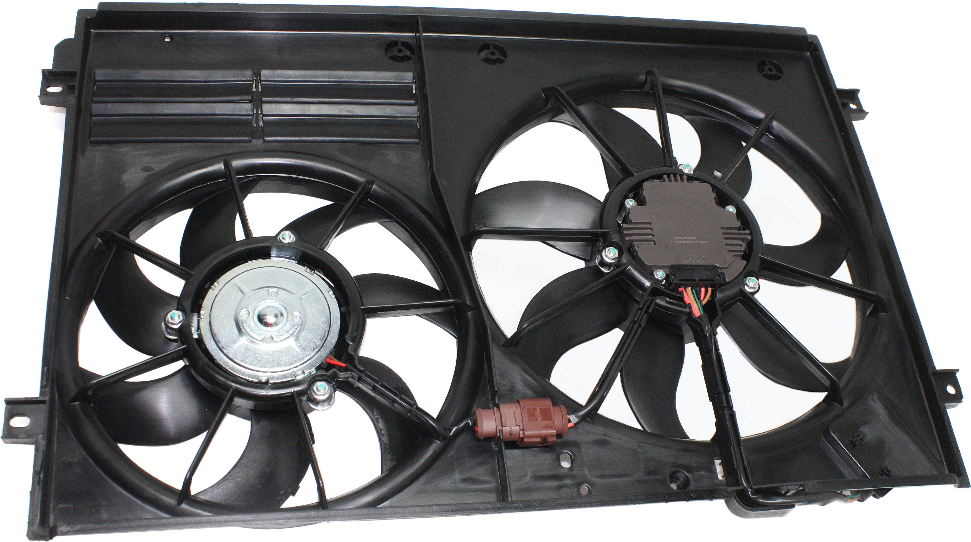AM JETTA 05-16 RADIATOR FAN ASSEMBLY Dual Fan w Louver Type SKU REPV190901 Partslink VW3117106 OEM 1K0121205AJ PFM 1K0959455ET 1K