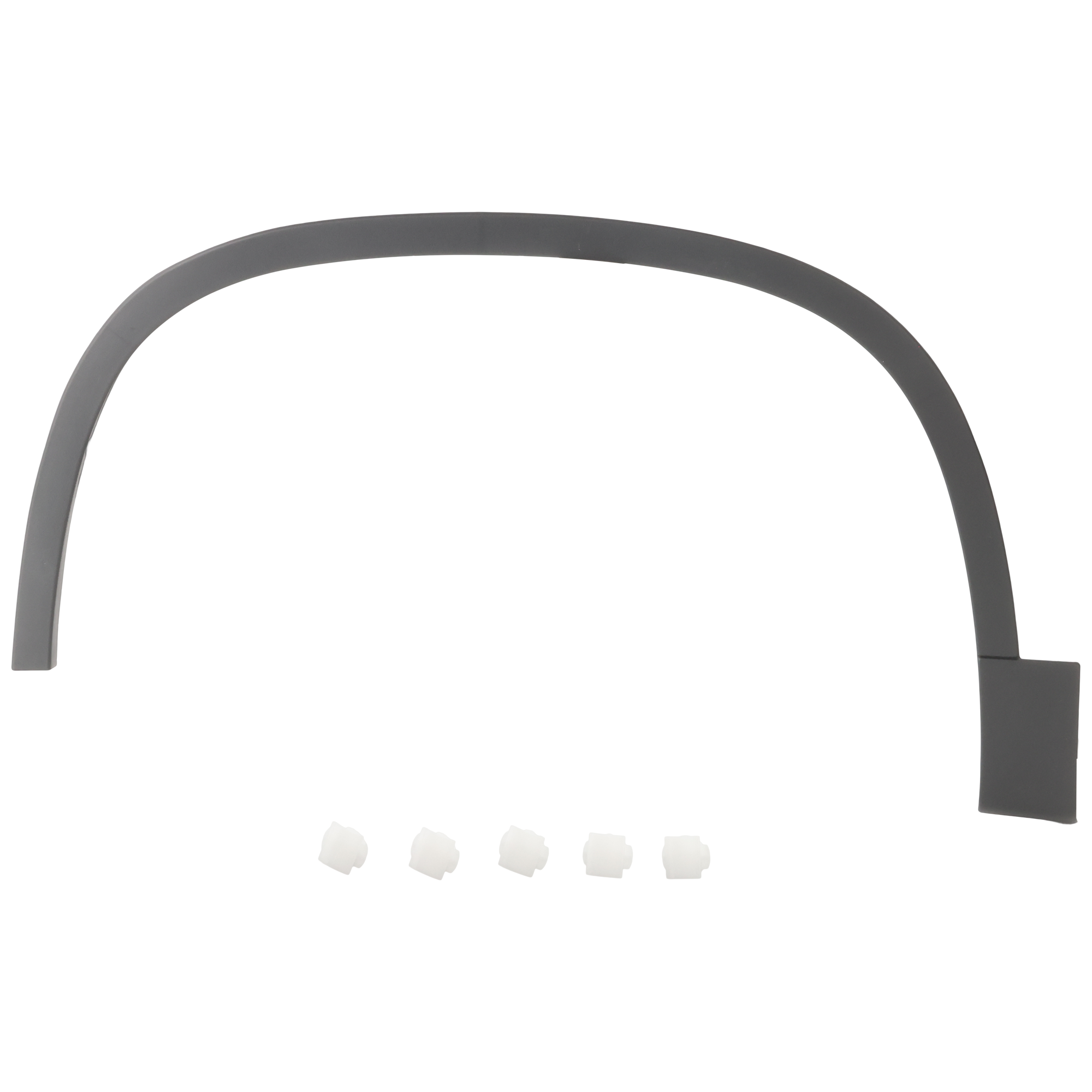 AM TIGUAN 09-11 FRONT WHEEL OPENING MOLDING LH Textured 1 Piece SKU REPV221302 Partslink VW1290105 OEM 5N0854731A9B9