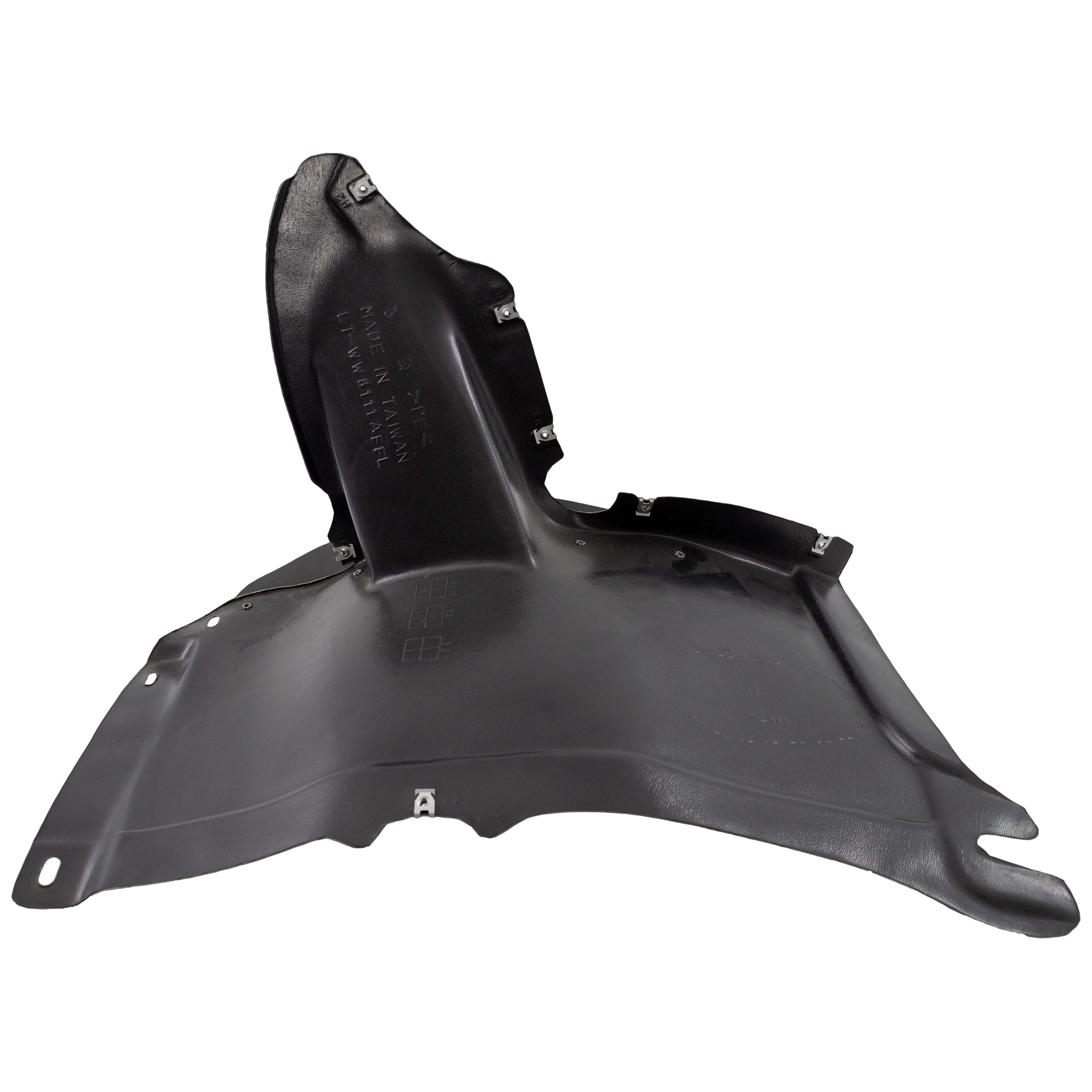 AM GOLF JETTA 10-14 FRONT FENDER LINER LH Plastic Vacuum Form 5 Speed Tansmission Wagon SKU REPV222156 Partslink VW1248133 OEM 1K9805911