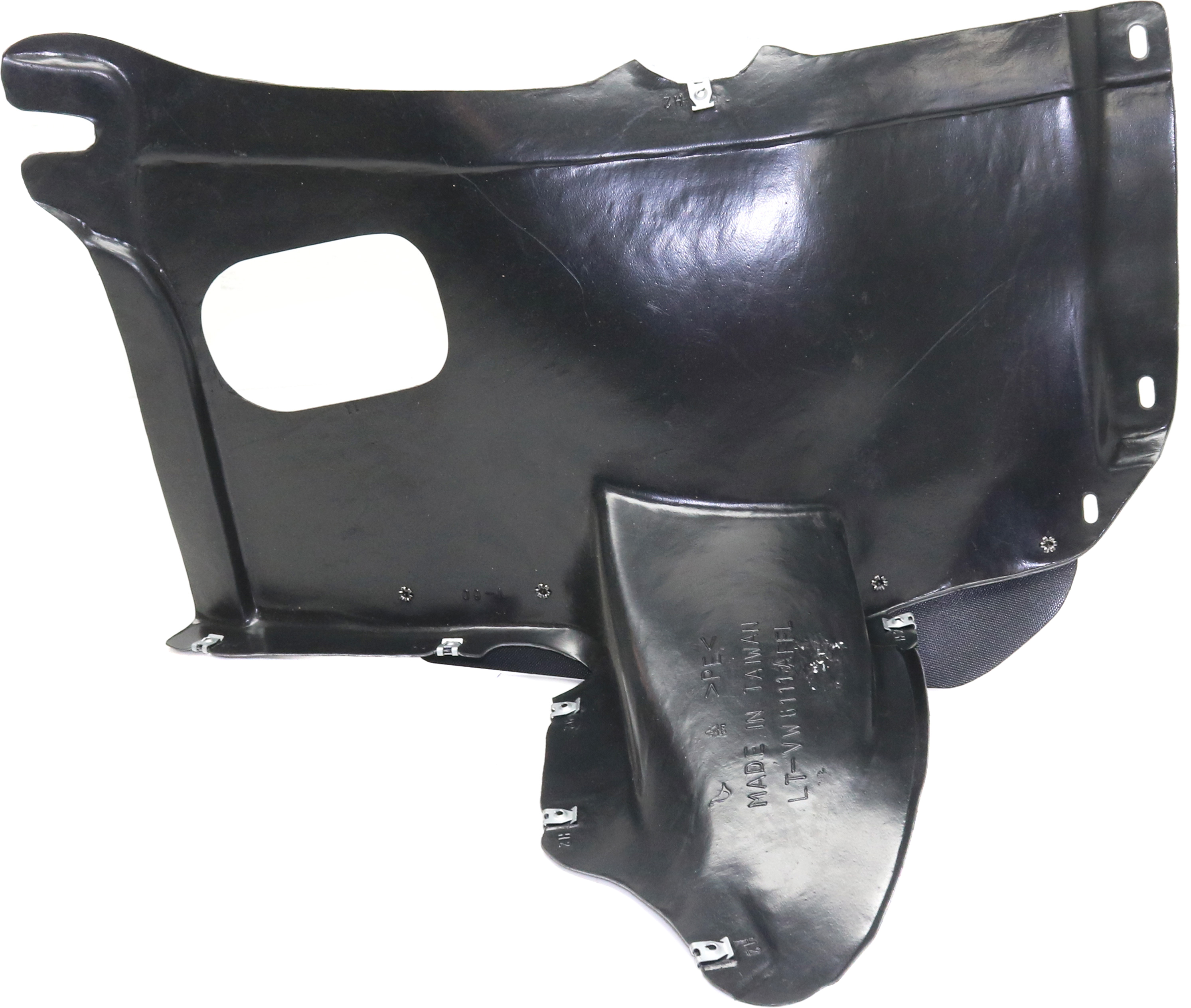 AM GOLF JETTA 10-14 FRONT FENDER LINER LH Plastic 6 Speed Tansmission Wagon SKU REPV222158 Partslink VW1248134 OEM 1K9805911A