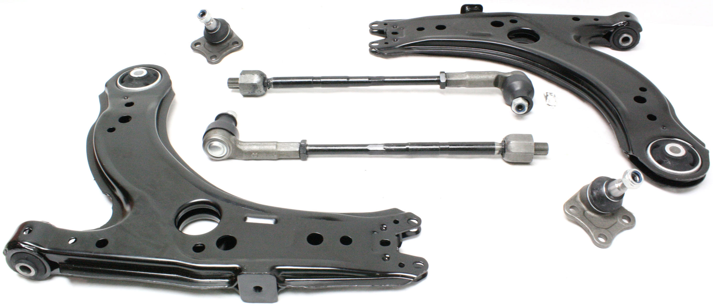 AM BEETLE 98-10 FRONT CONTROL ARM RH AND LH Lower w Ball Joint Bushing and Tie Rod Assembly SKU REPV281502 OEM 1J0407151C