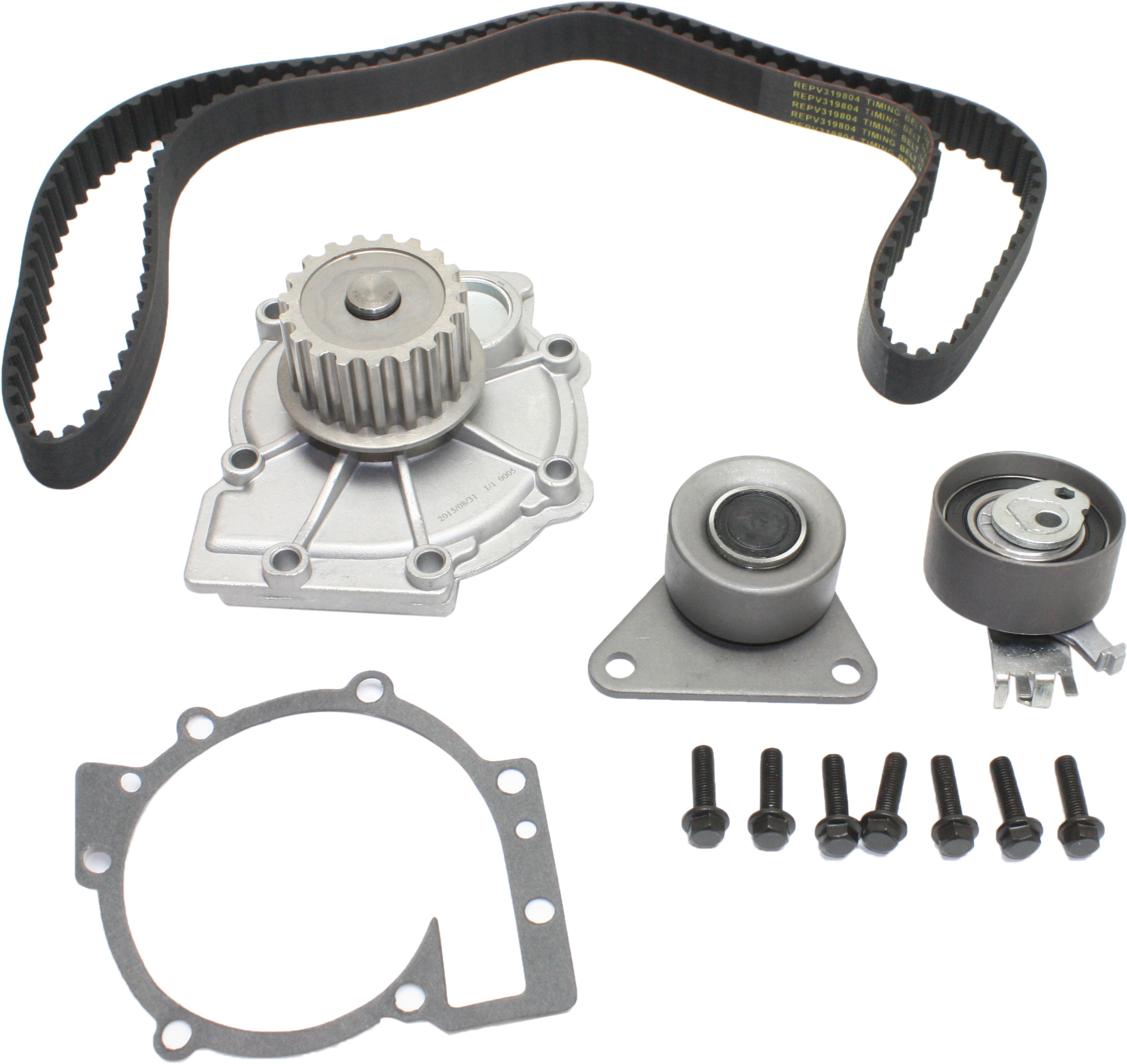AM V70-98-07 TIMING BELT KIT with Water Pump Tensioner and Idler Pulley 1.9L 2.3L 2.4L 2.5L Eng. SKU REPV319804 OEM 20359K AWK1240 CK331LK1 GTKWP3