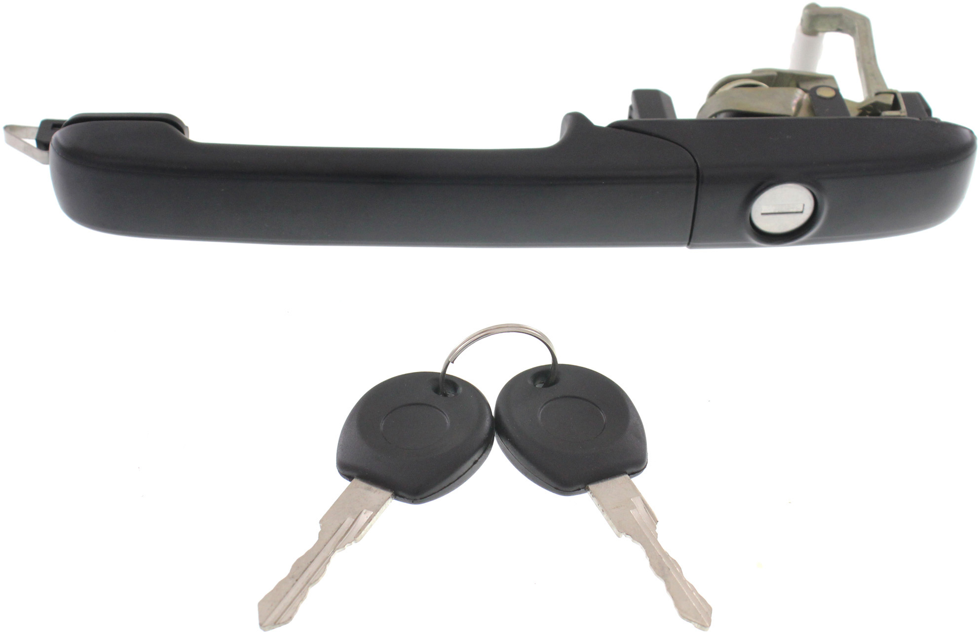 AM PASSAT 94-97 FRONT EXTERIOR DOOR HANDLE LH Textured Black Plastic+Metal w o Power Lock SKU REPV462118 OEM 3A0837205D