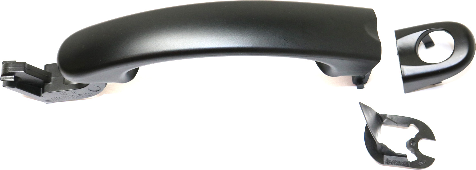 AM JETTA 05-14 EOS 07-16 FRONT EXTERIOR DOOR HANDLE LH Primed Black Plastic w Keyhole SKU REPV462158 OEM 1K5837879GRU 1K5837205GRU