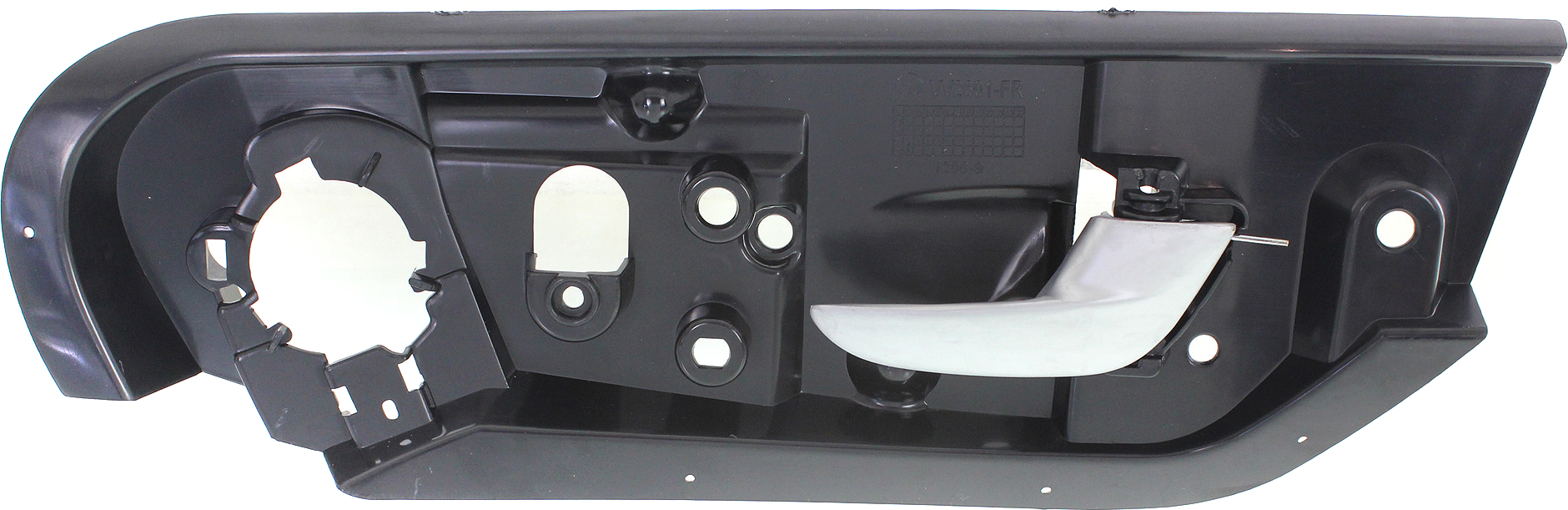 AM S60-01-09 FRONT INTERIOR DOOR HANDLE RH Satin Chrome+Black Housing Plastic+Metal w Kits SKU REPV462169 OEM Performance