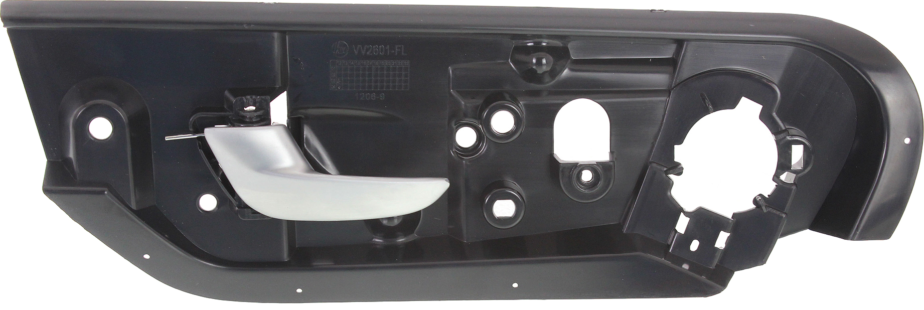 AM S60-01-09 FRONT INTERIOR DOOR HANDLE LH Satin Chrome+Black Housing Plastic+Metal w Kits SKU REPV462170 OEM Performance