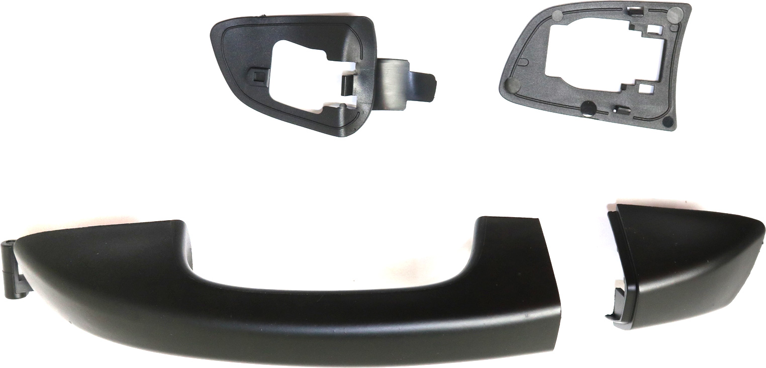 AM GOLF GTI 10-14 REAR EXTERIOR DOOR HANDLE LH Primed Black Handle+Cover Big Plastic SKU REPV491504 OEM 1K8837205GRU 1K8839167BRU 1K88