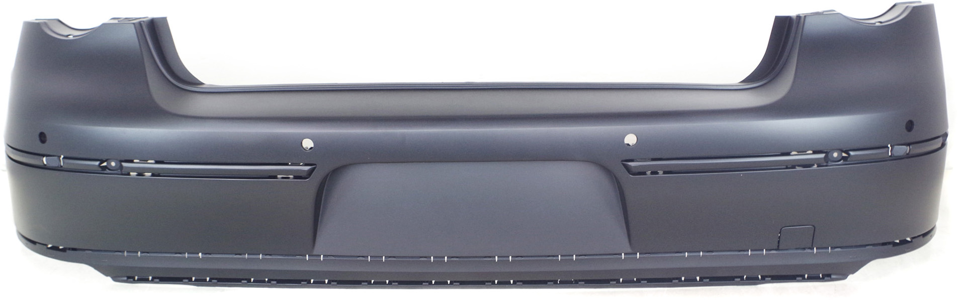 AM PASSAT 06-10 REAR BUMPER COVER Primed w Parking Aid Sensor Holes Sedan SKU REPV760122P Partslink VW1100161 OEM 3C5807417AKGRU