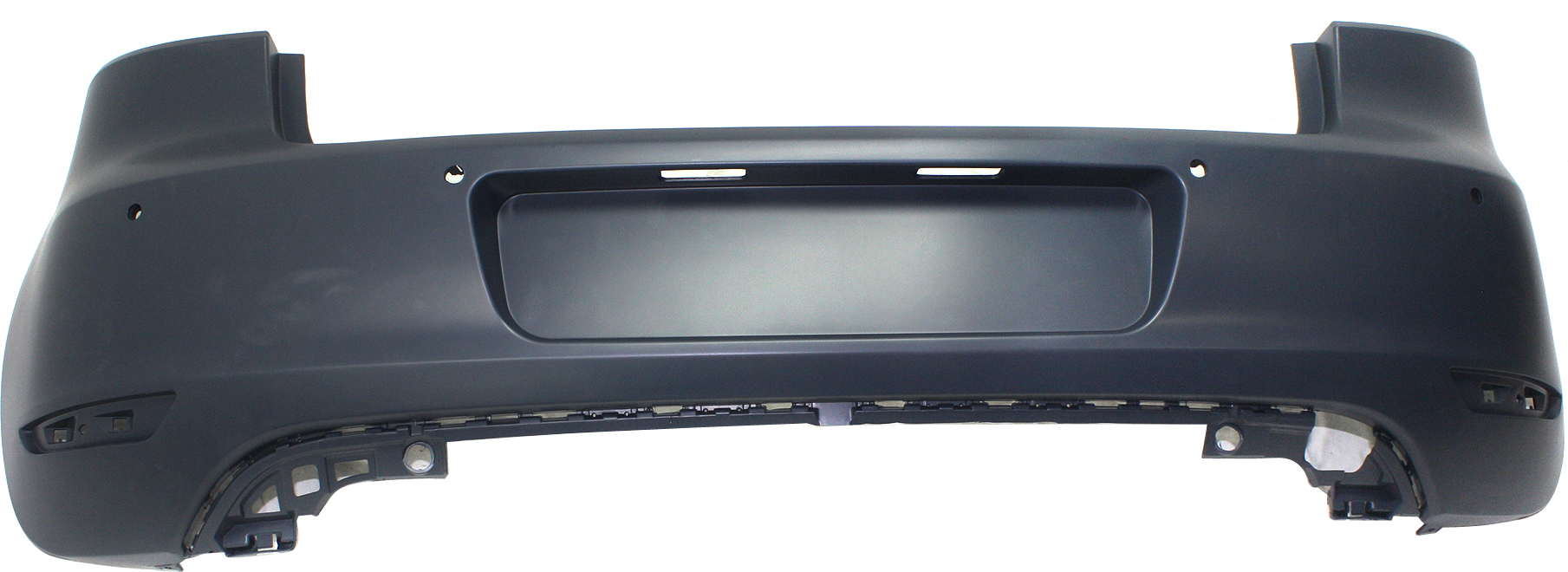 AM GOLF 10-14 REAR BUMPER COVER w Park Assist Snsr Holes Hatchback SKU REPV760125P Partslink VW1100196 OEM 5K6807417GRU