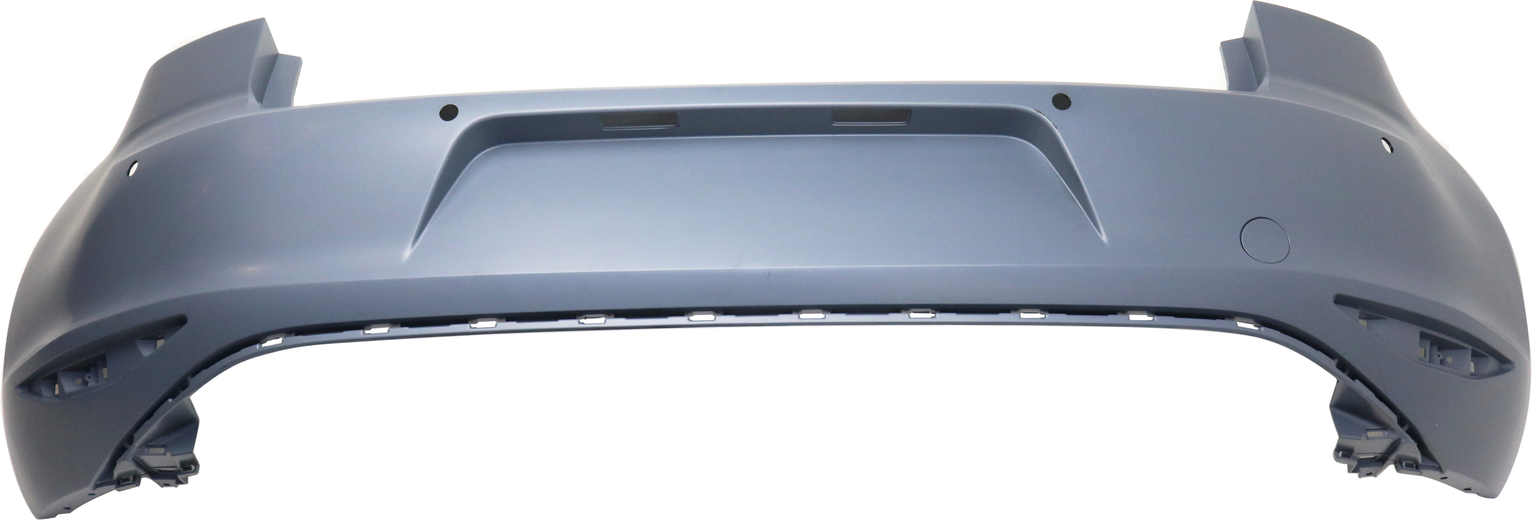 AM GOLF GTI 15-17 REAR BUMPER COVER Primed w Parallel Park Assist Sensor Holes SKU REPV760129P Partslink VW1100205 OEM 5GM807417BGRU