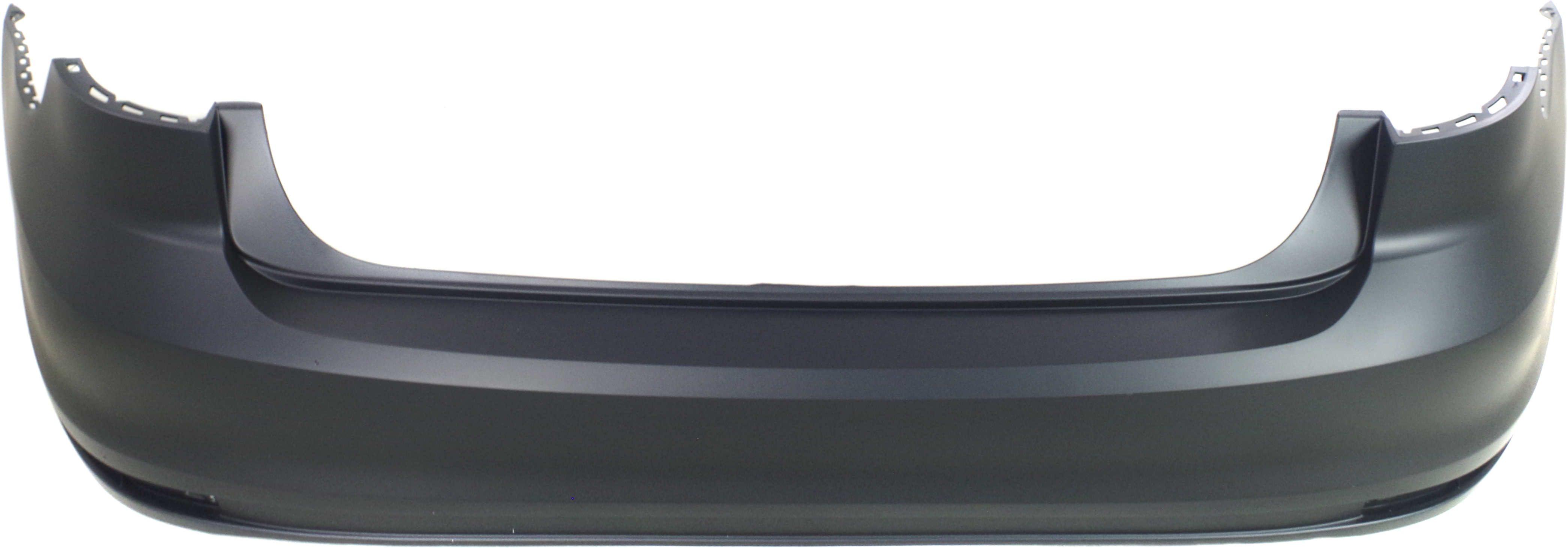 AM JETTA 15-18 REAR BUMPER COVER Primed w o Park Assist Sensor Holes Sedan CAPA SKU REPV760130PQ Partslink VW1100208C OEM 5C6807421HGRU