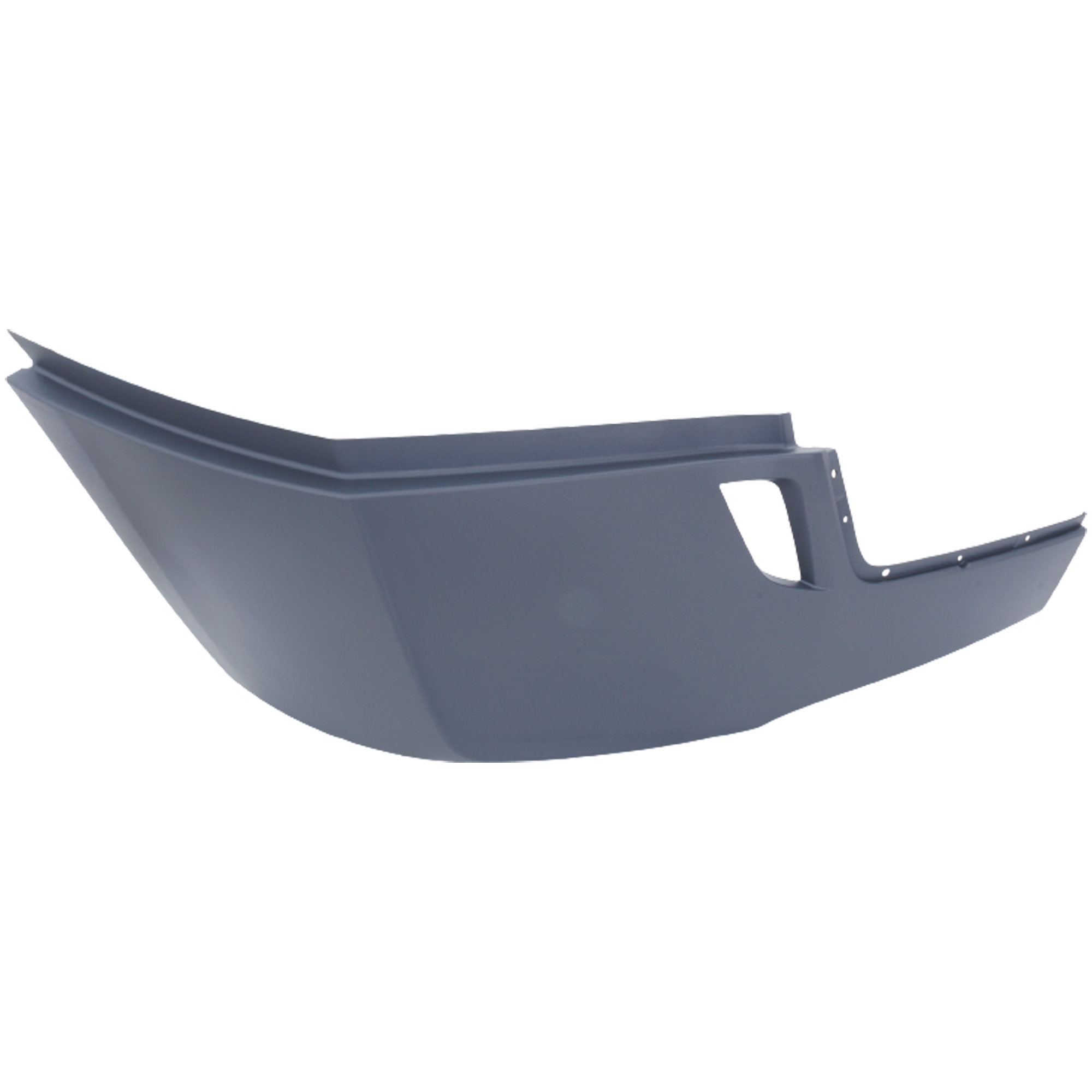 AM FREIGHTLINER CASCADIA 18-22 FRONT BUMPER END RH Gray w o Fog Light Holes w Deflector Holes SKU RF01110035 HD OEM 2128980009