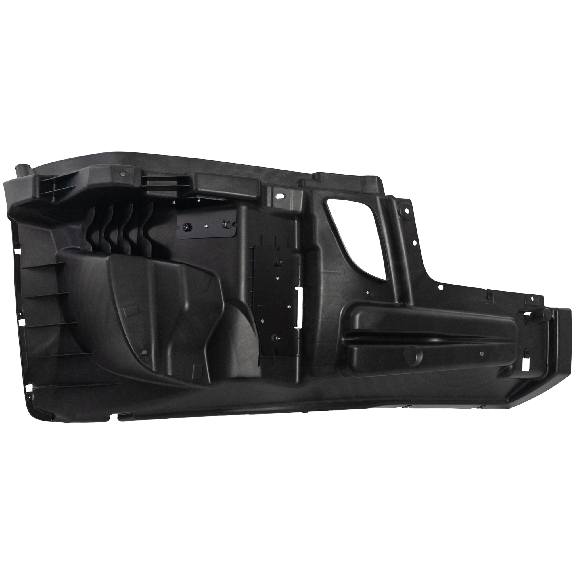 AM CASCADIA 18-19 FRONT REINFORCEMENT RH Black w o Fog Lamp Holes w Tow Hook Cover Hole and Wheel Aero Holes SKU RF01250021 HD OEM 2129099001