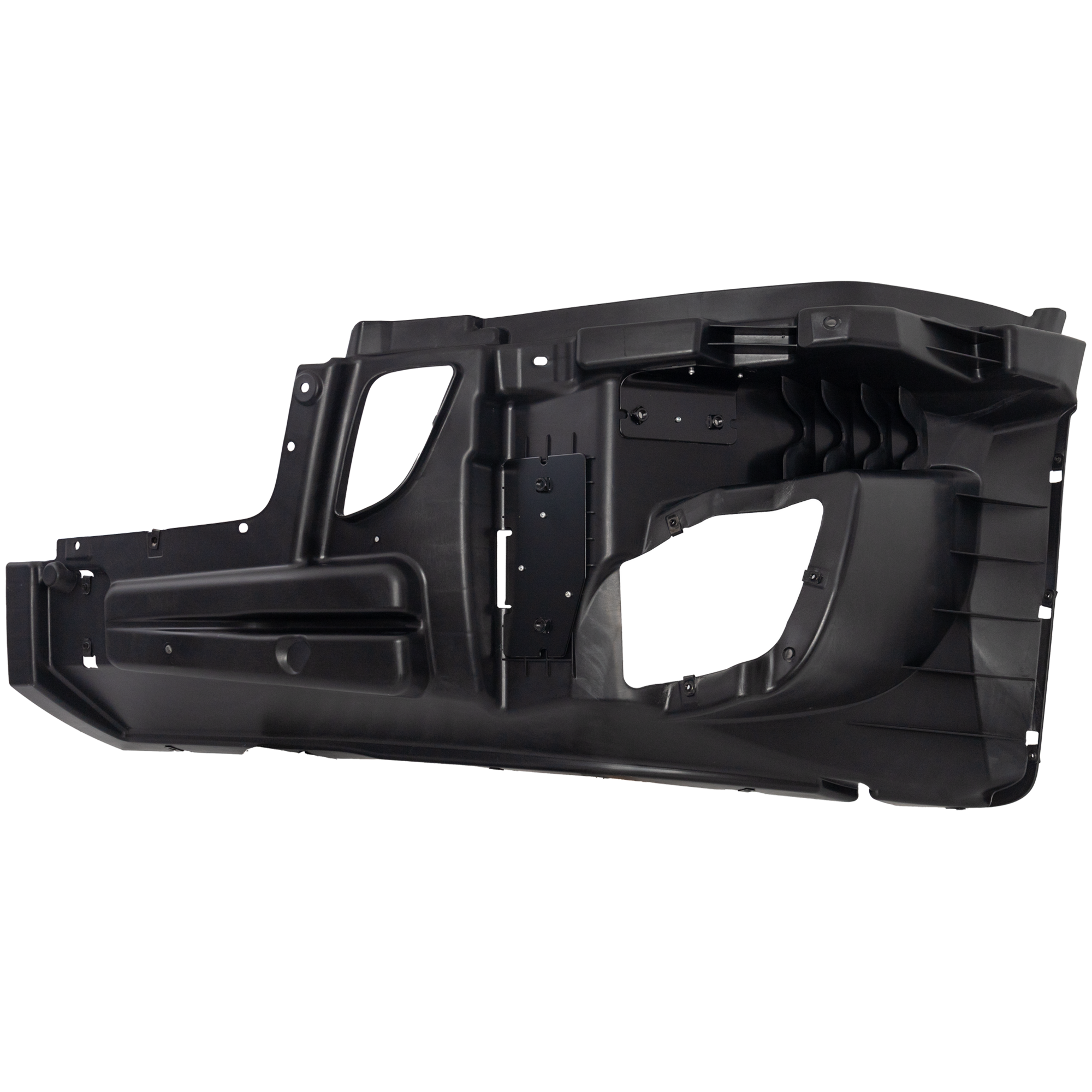 AM CASCADIA 18-19 FRONT REINFORCEMENT LH Black w Fog Lamp Holes Tow Hook Cover Hole and Wheel Aero Holes SKU RF01250024 HD OEM 2129099002