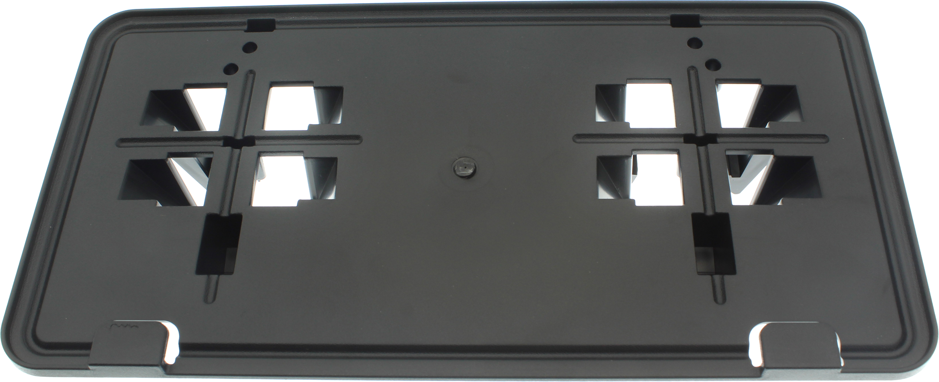 AM F 150-15-17 FRONT LICENSE PLATE BRACKET w Side Covers Exc. Raptor Model Crew Extended Cab SKU RF01730004 Partslink FO1068166 OEM FL3Z17A385B