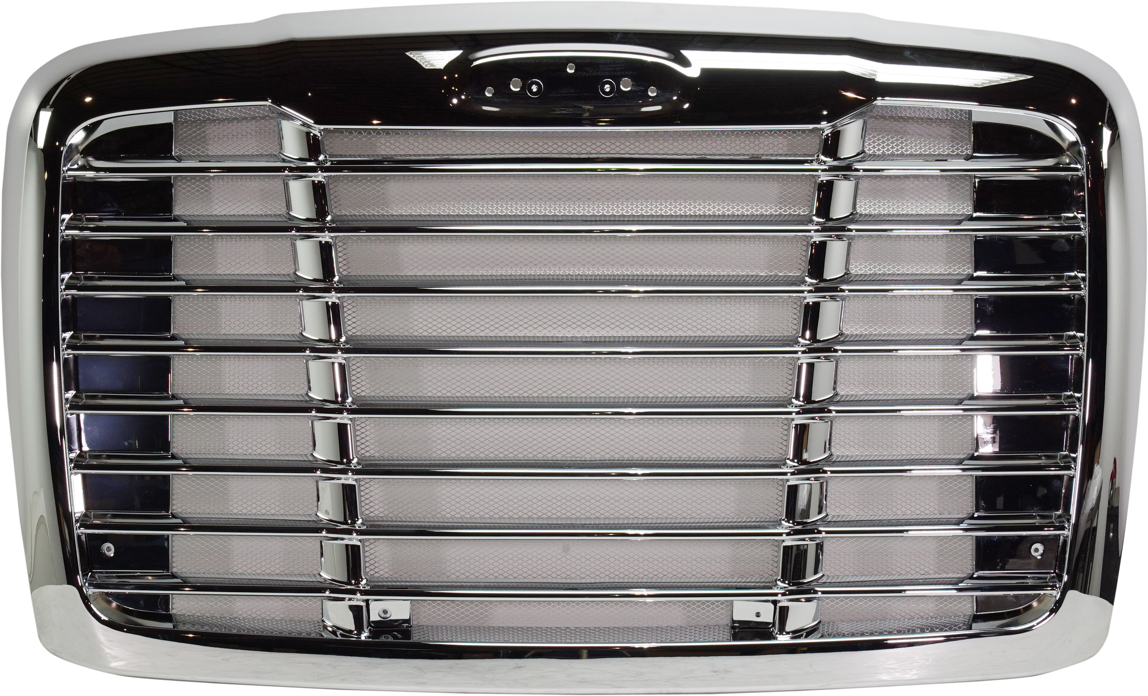 AM FREIGHTLINER CASCADIA 08-17 GRILLE Chrome Horizontal Bar Insert w Aluminum Bug Screen SKU RF07010031 HD OEM Performance