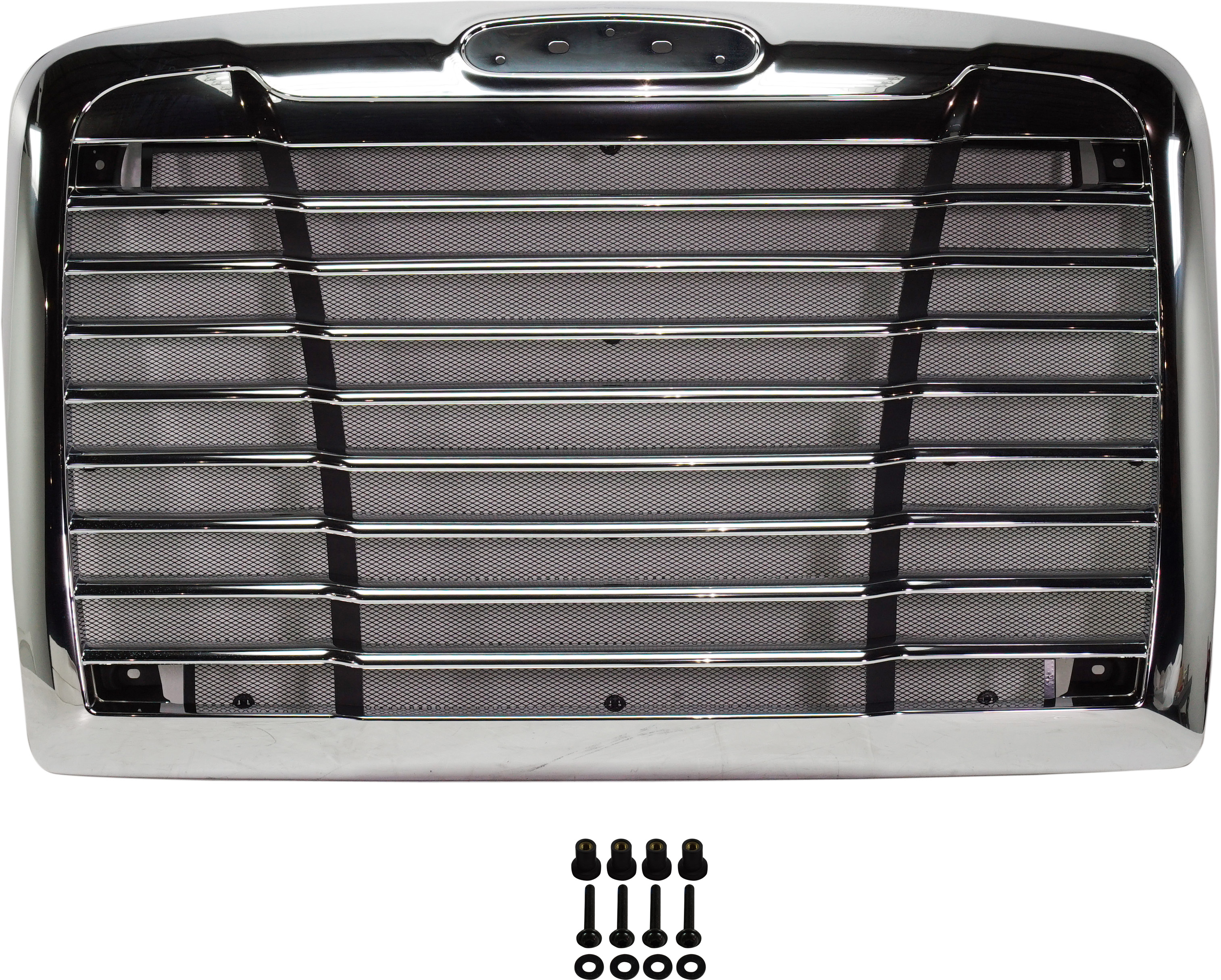 AM FREIGHTLINER CENTURY 05-11 GRILLE Chrome Horizontal Bar Insert w Bug Screen SKU RF07010035 HD OEM A1715192005 A1716132001 A17161