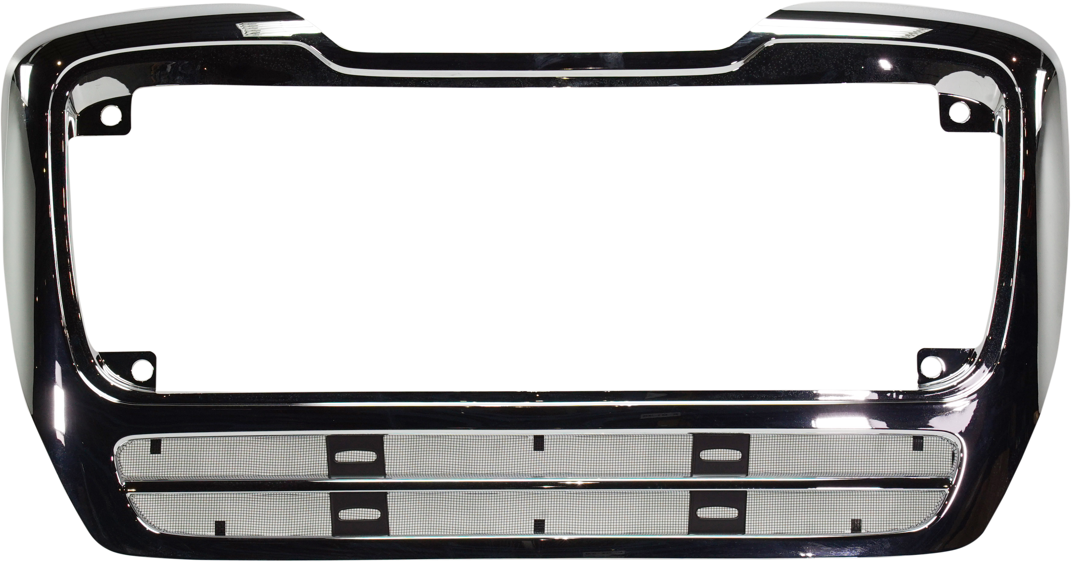AM FREIGHTLINER M2-112-03-15-03-15 GRILLE FRAME Chrome w Bug Screen SKU RF07010038 HD OEM A1715685000