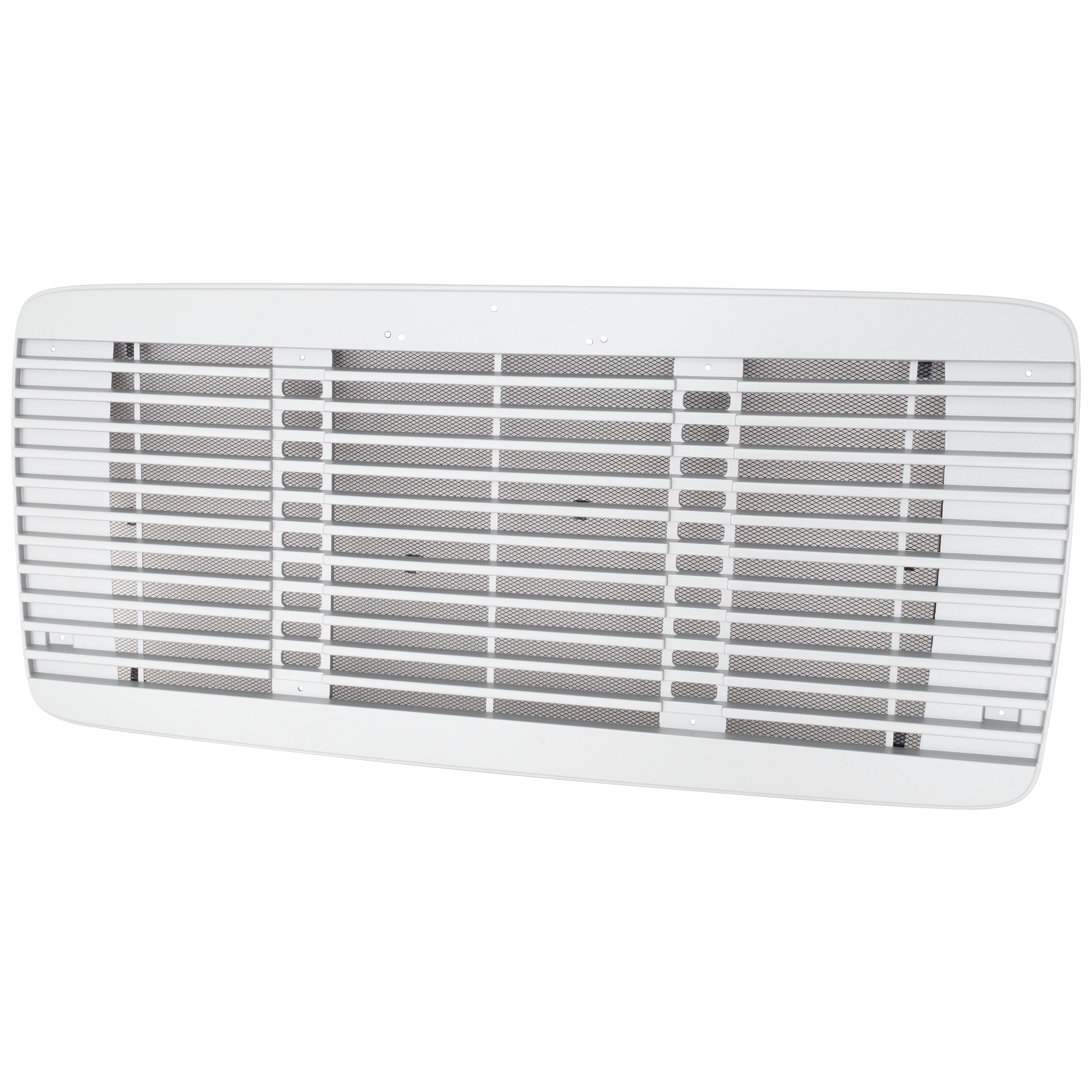 AM FREIGHTLINER FL60-91-04 GRILLE Chrome w Emblem Hole Plastic Painted Gray w Bug Screen Mounting Hardware Included SKU RF07010046 HD OEM M015399