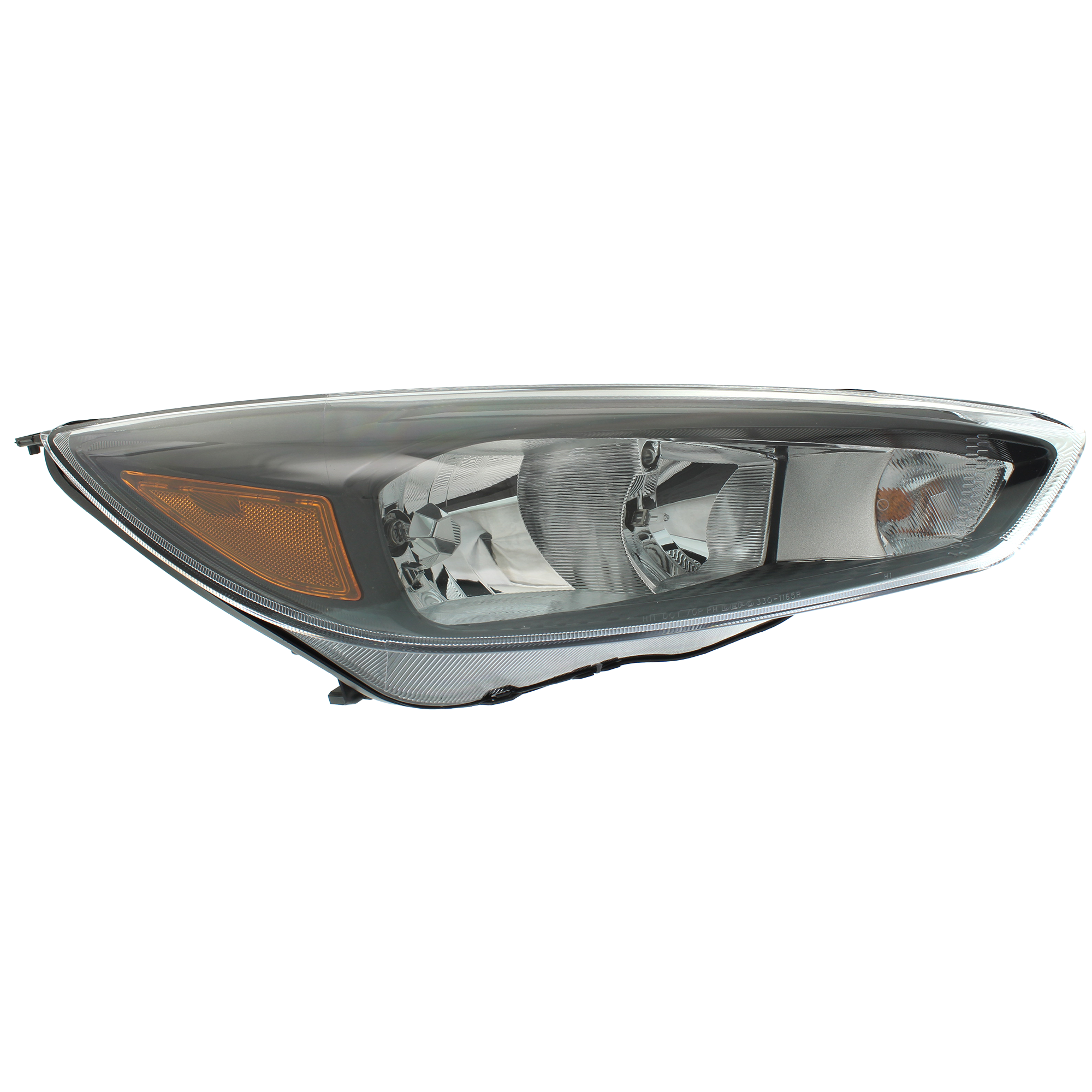 AM FOCUS 15-18 HEAD LAMP RH Assembly Halogen SE SEL ST Titanium Models Black Interior w o LED Daytime Running Light CAPA SKU RF10010027Q OEM F1EZ13008GY PFM