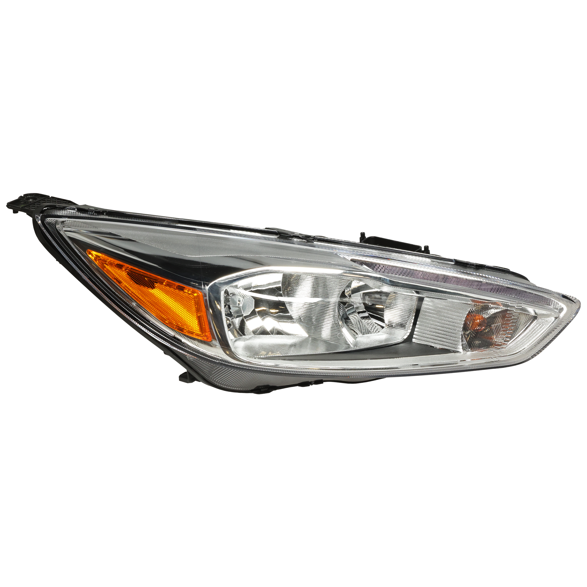 AM FOCUS 15-18 HEAD LAMP RH Assembly Halogen S SE SEL Titanium Models Chrome Interior w LED Daytime Running Light SKU RF10010029 OEM F1EZ13008GV PFM
