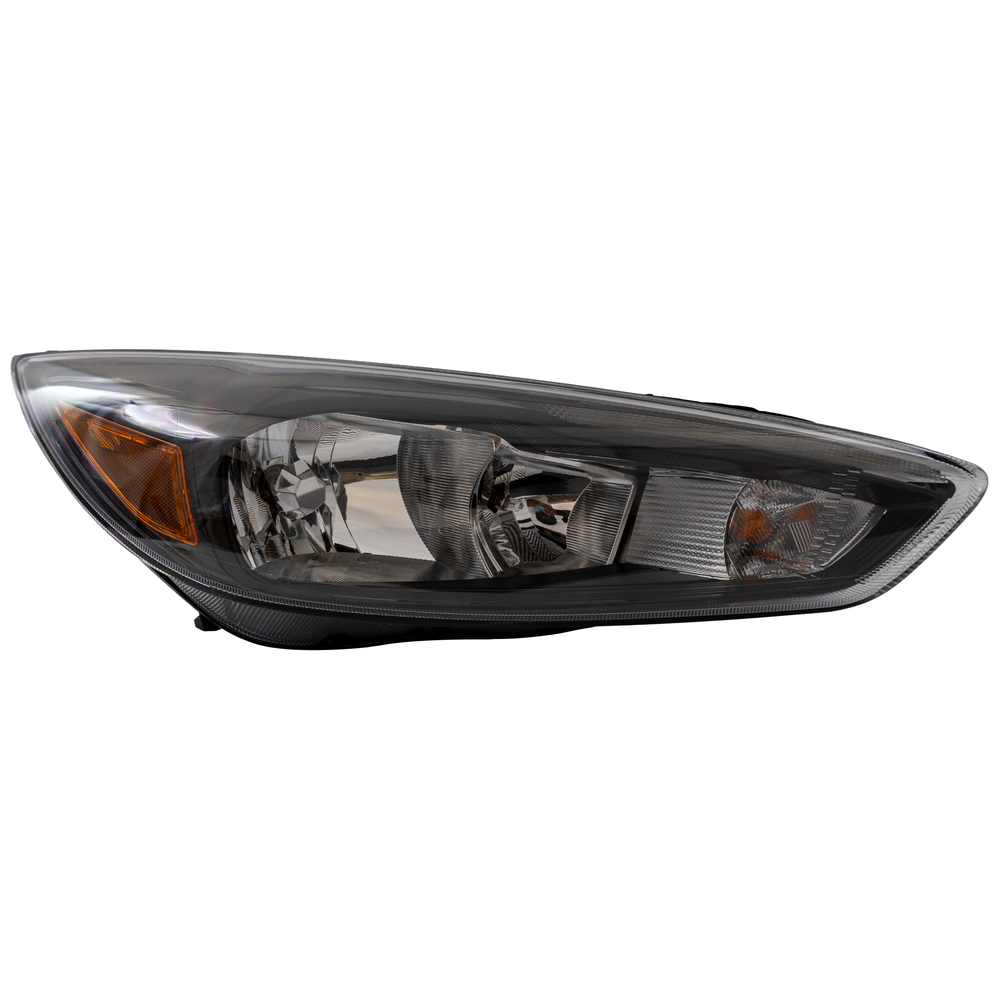 AM FOCUS 15-18 HEAD LAMP RH Assembly Halogen SE SEL ST Titanium Models Black Interior w LED Daytime Running Light CAPA SKU RF10010031Q OEM F1EZ13008GW PFM
