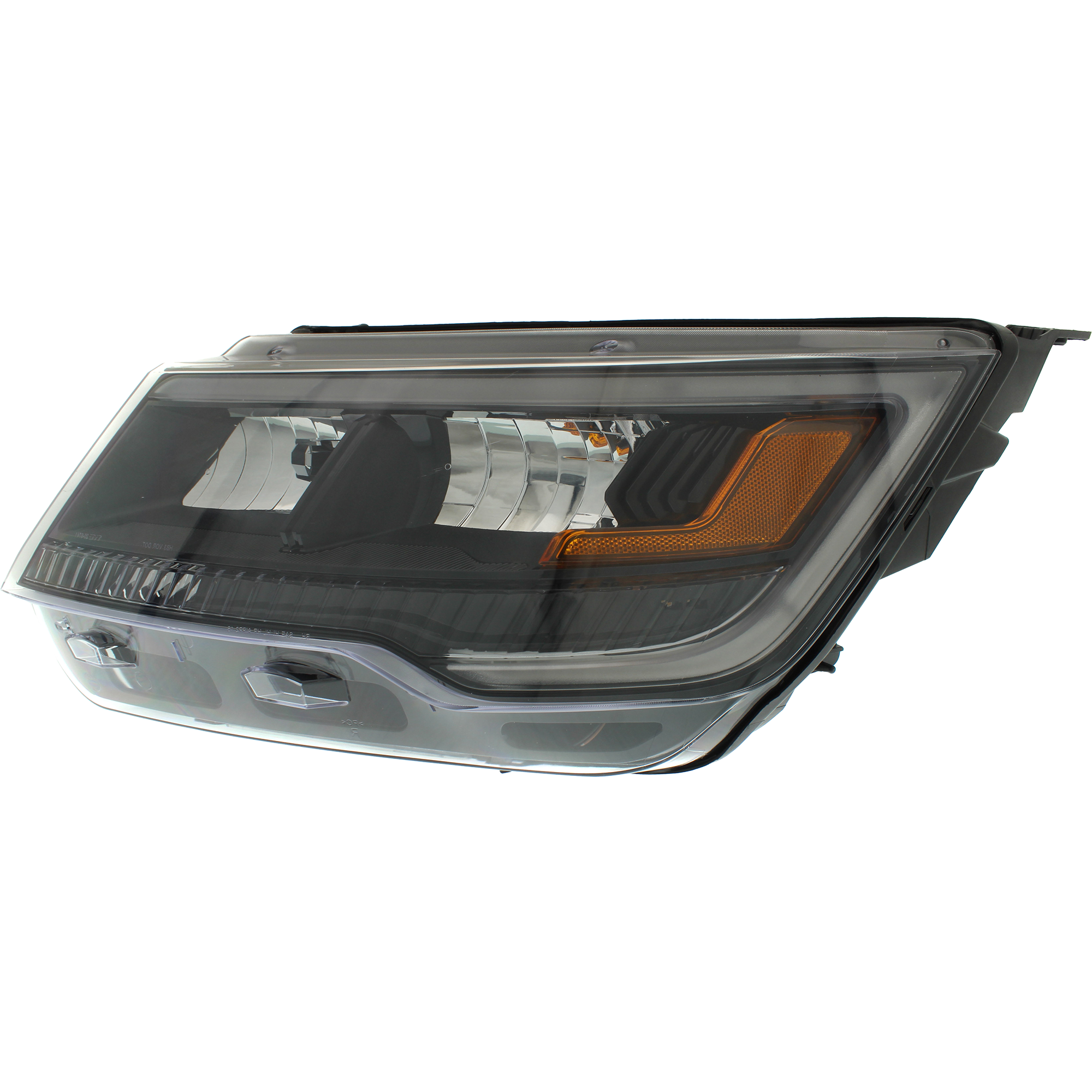 AM EXPLORER 16-18 HEAD LAMP LH Assembly Halogen LED w Signature Light w Blackout Treatment Sport Model To 4-4-18 SKU RF10010046 OEM FB5Z13008AD PFM