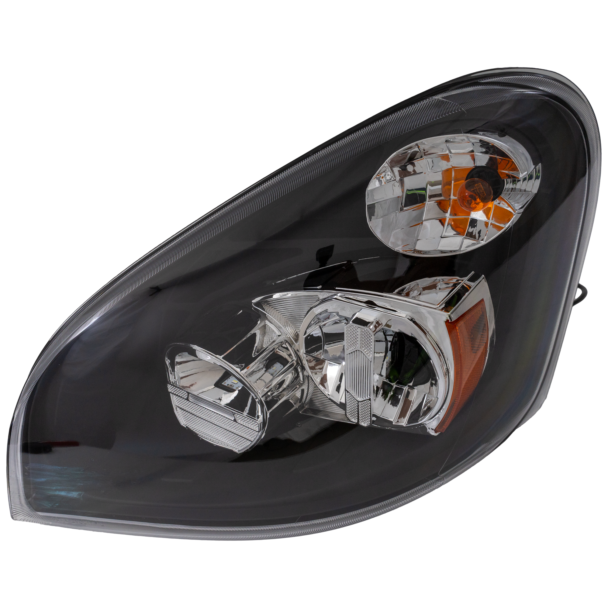 AM FREIGHTLINER CASCADIA 08-17 HEAD LAMP LH Assembly LED Chrome Interior SKU RF10010078 HD OEM A6606166000
