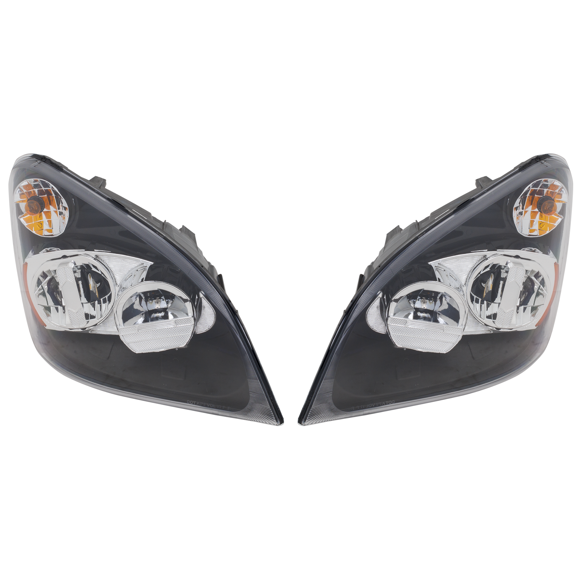 AM FREIGHTLINER CASCADIA 08-17 HEAD LAMP RH AND LH Assembly LED Chrome Interior SKU RF10010129 HD OEM A6606166001 A6606166000