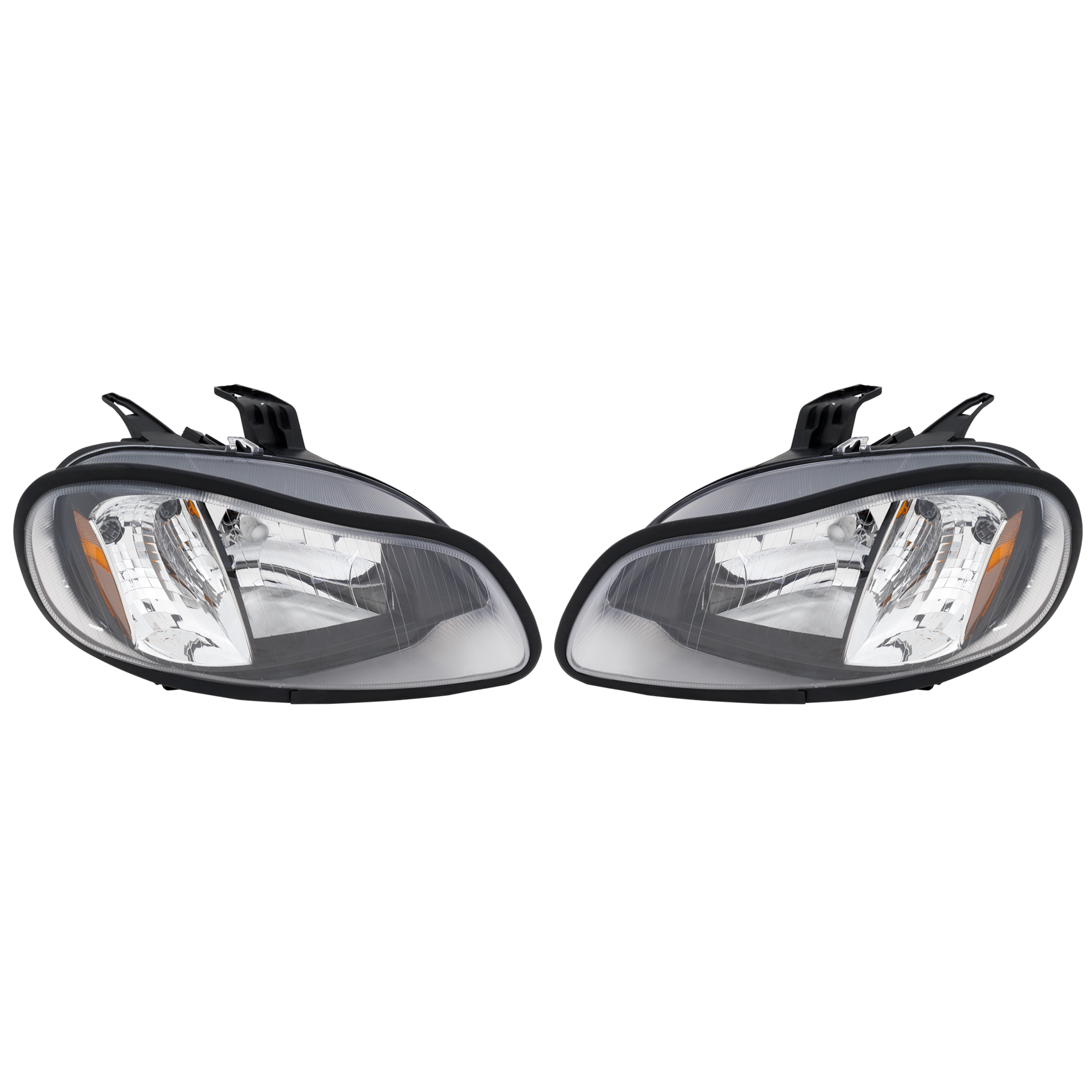 AM FREIGHTLINER M2-106-02-09 HEAD LAMP RH AND LH Lens and Housing Black Interior SKU RF10010134 HD OEM A0675732002 A0675732004 A06358