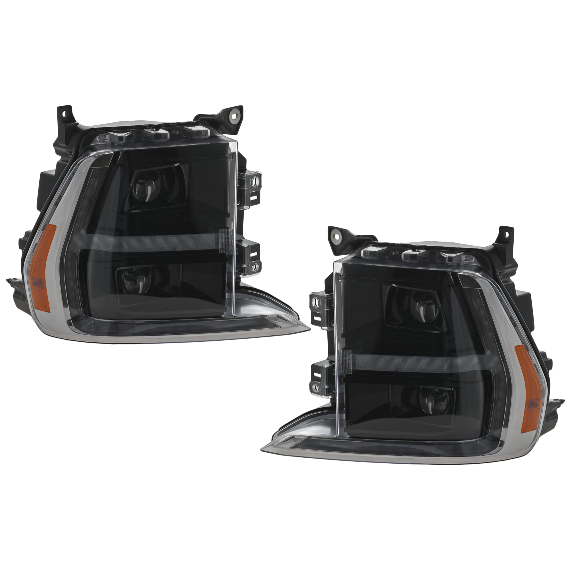 AM F 150-21-23 HEAD LAMP RH AND LH Assembly Halogen w LED Daytime Running Light SKU RF10010259A Partslink FO2505152 OEM Performance