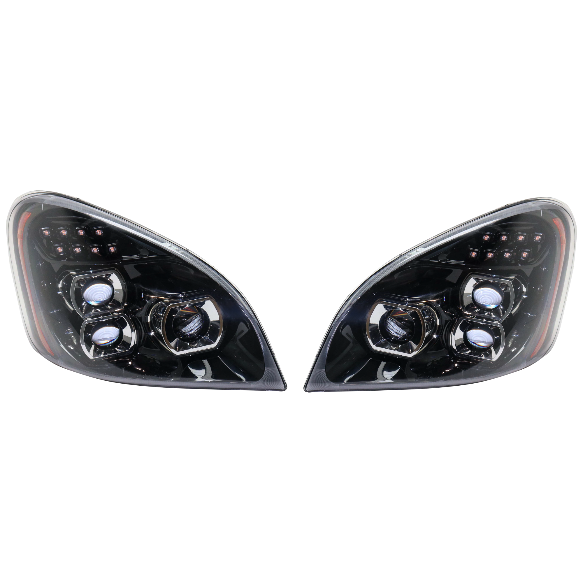 AM FREIGHTLINER CASCADIA 08-17 PROJECTOR HEAD LAMP RH AND LH Assembly LED w DRL SKU RF10400001 HD OEM Heavy Duty