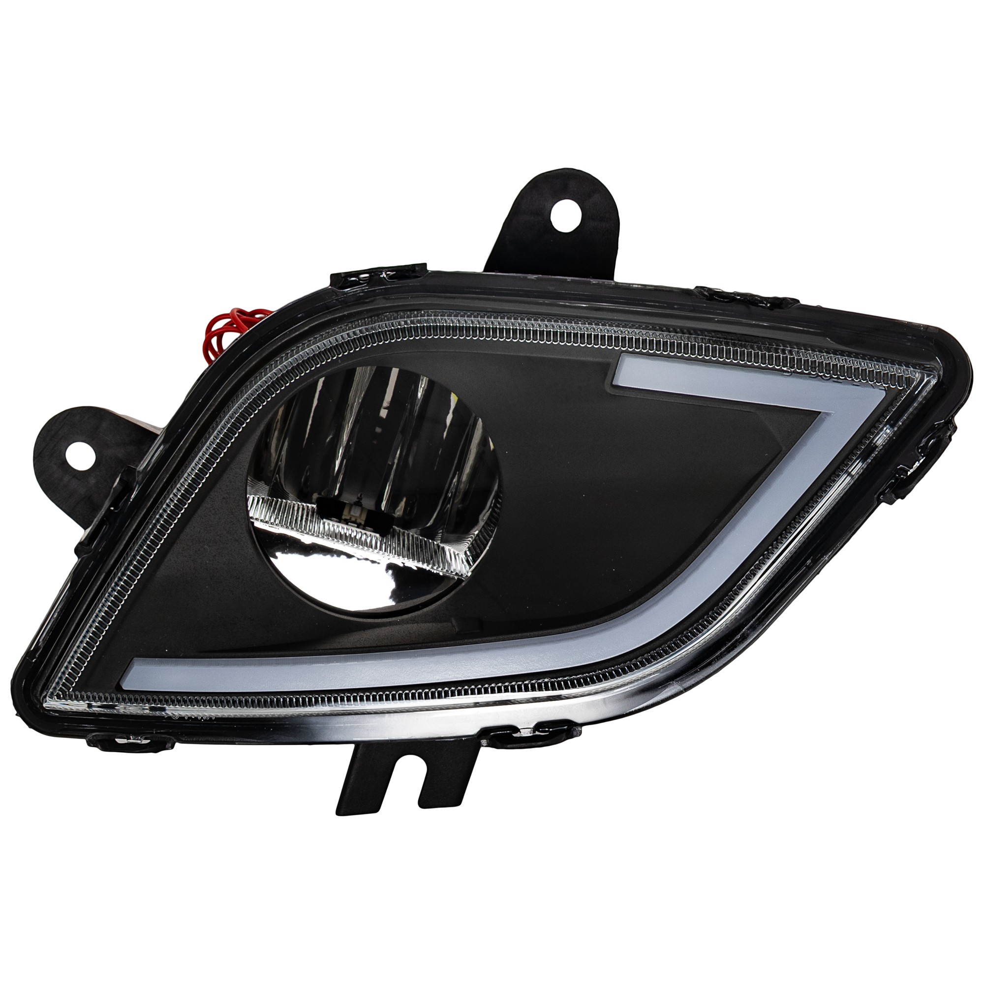 AM CASCADIA 18-22 FRONT FOG LAMP LH Lens and Housing Performance LED Black 12V SKU RF10750042 HDU OEM Heavy Duty