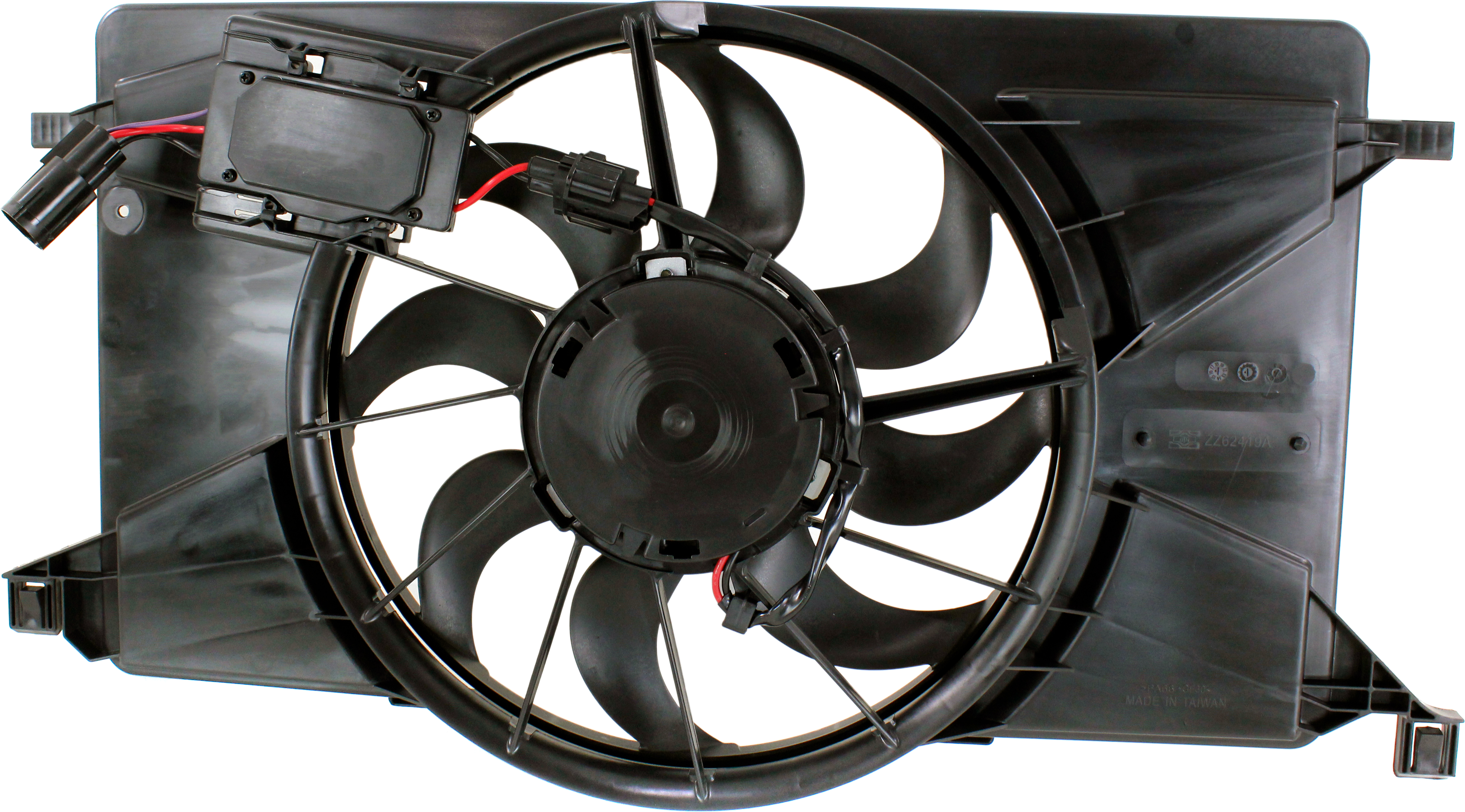 AM FOCUS 12-18 RADIATOR FAN ASSEMBLY 2.0L Non Turbo Gas or Electric w Control module SKU RF16090001 Partslink FO3115189 OEM CV6Z8C607R